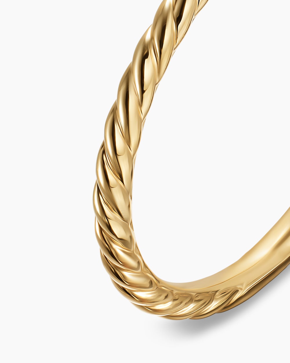 Womens Cable Band Ring in 18K Yellow Gold, 1.7mm