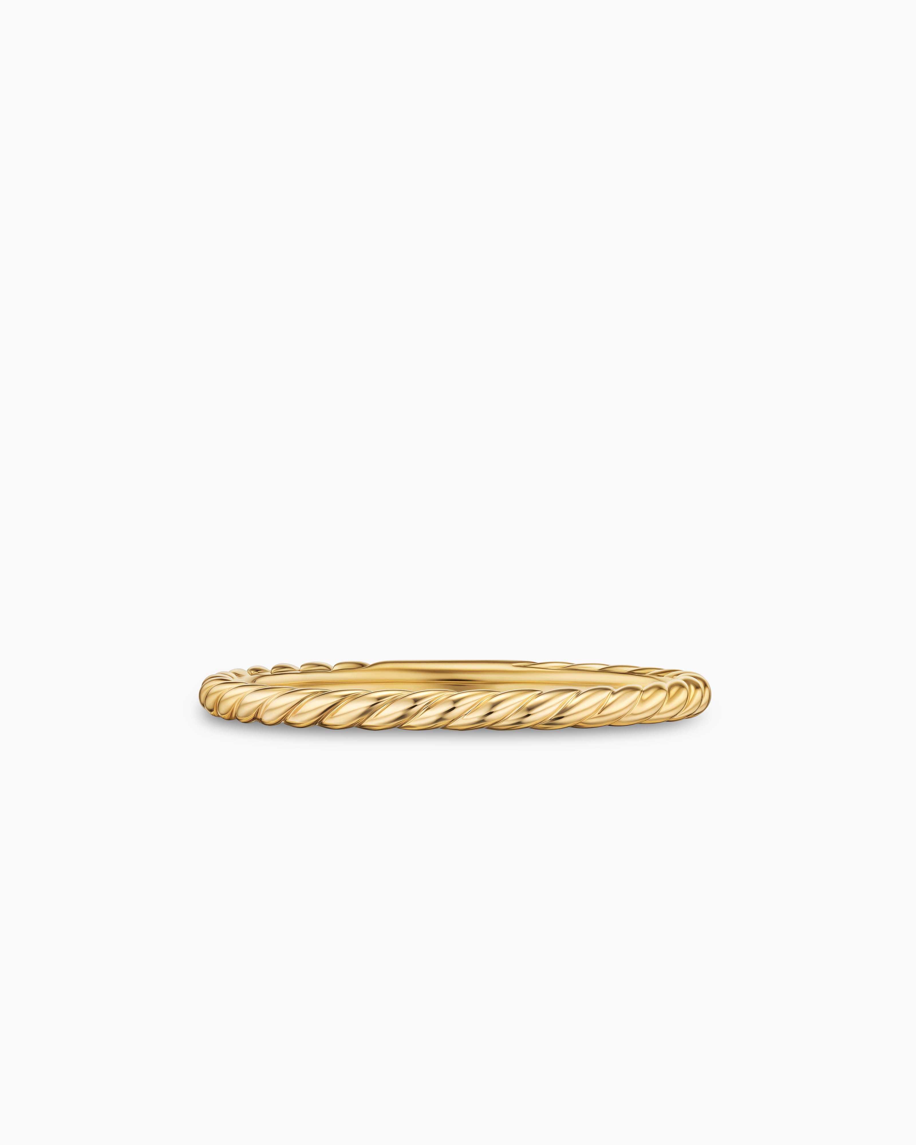 Womens Cable Band Ring in 18K Yellow Gold, 1.7mm