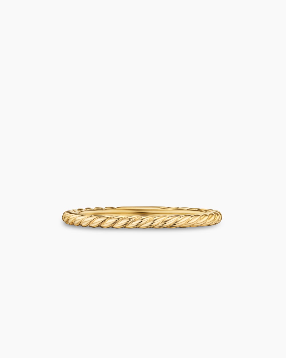 Womens Cable Band Ring in 18K Yellow Gold, 1.7mm