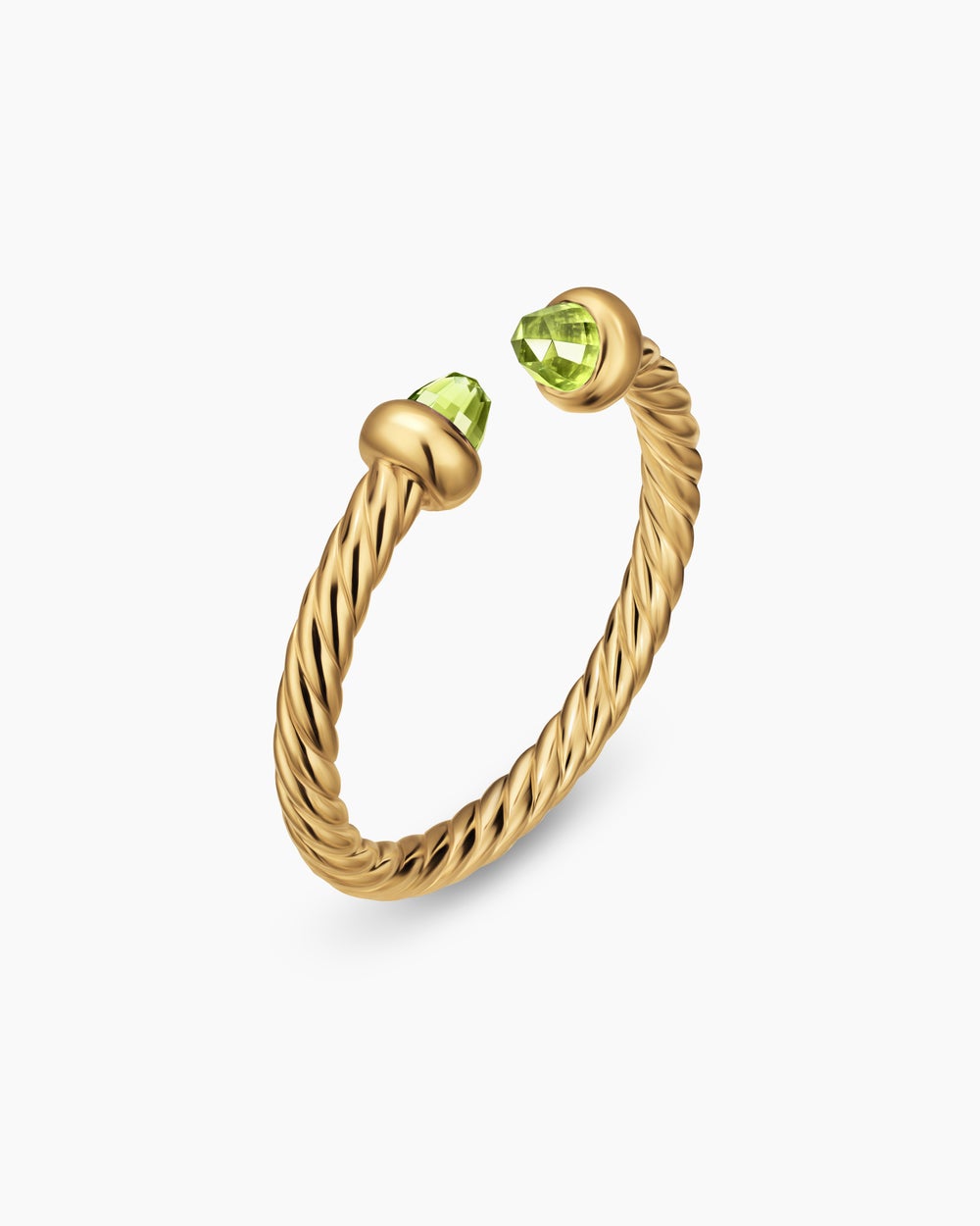 Womens Micro Cablespira Flex Open Ring in 18ct Yellow Gold, 2.5mm