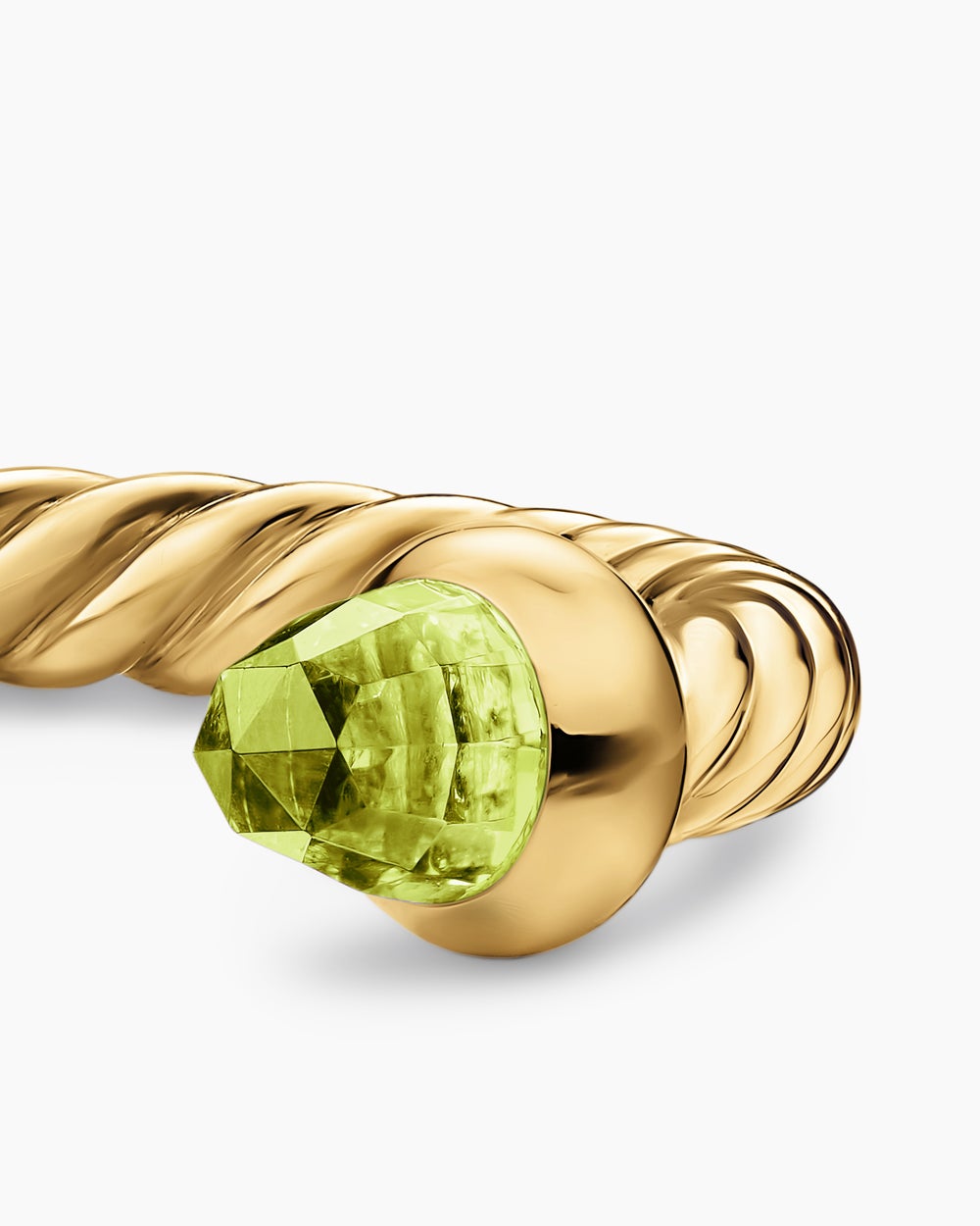 Womens Micro Cablespira Flex Open Ring in 18ct Yellow Gold, 2.5mm