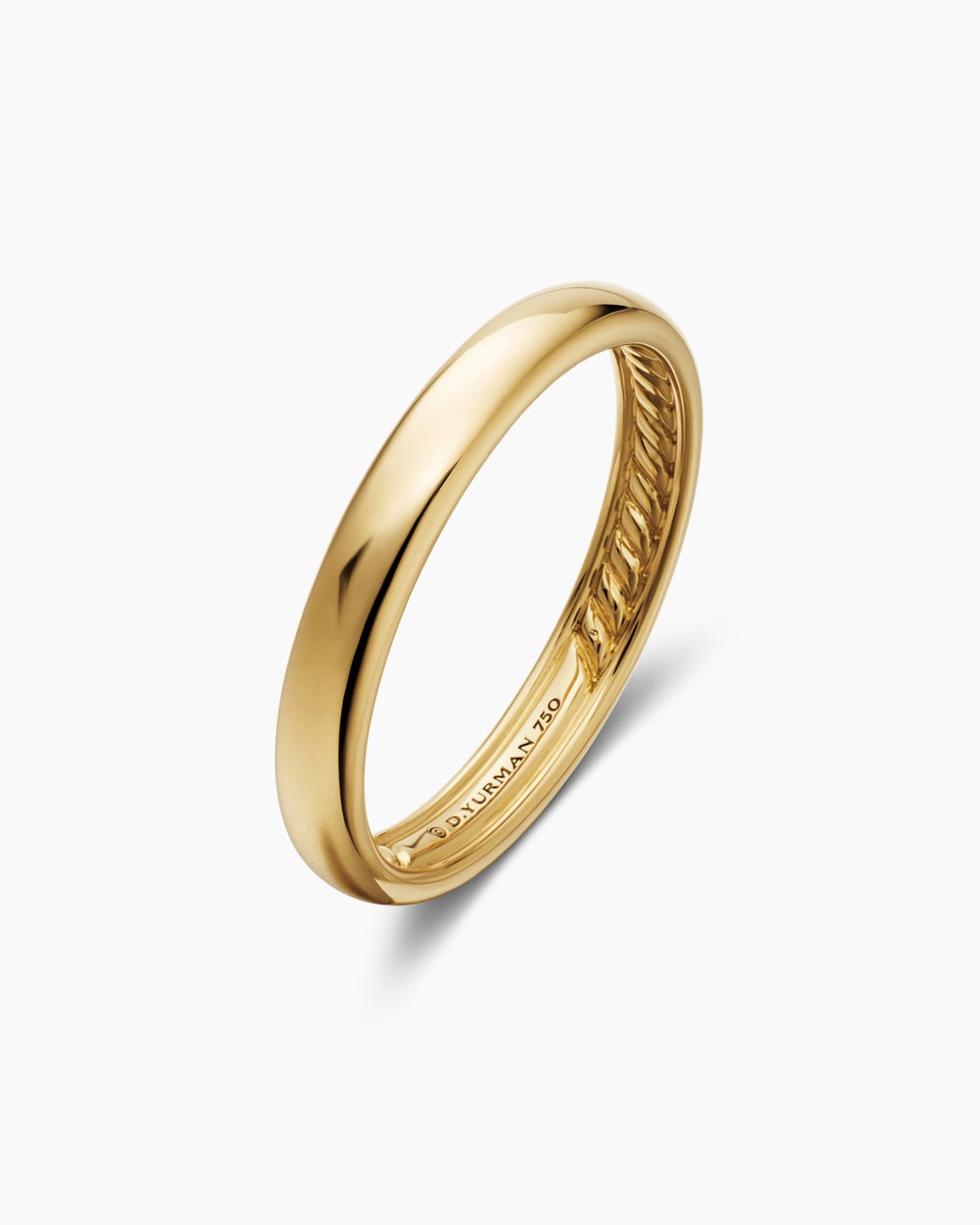 Mens DY Classic Band Ring in 18K Yellow Gold, 3.5mm