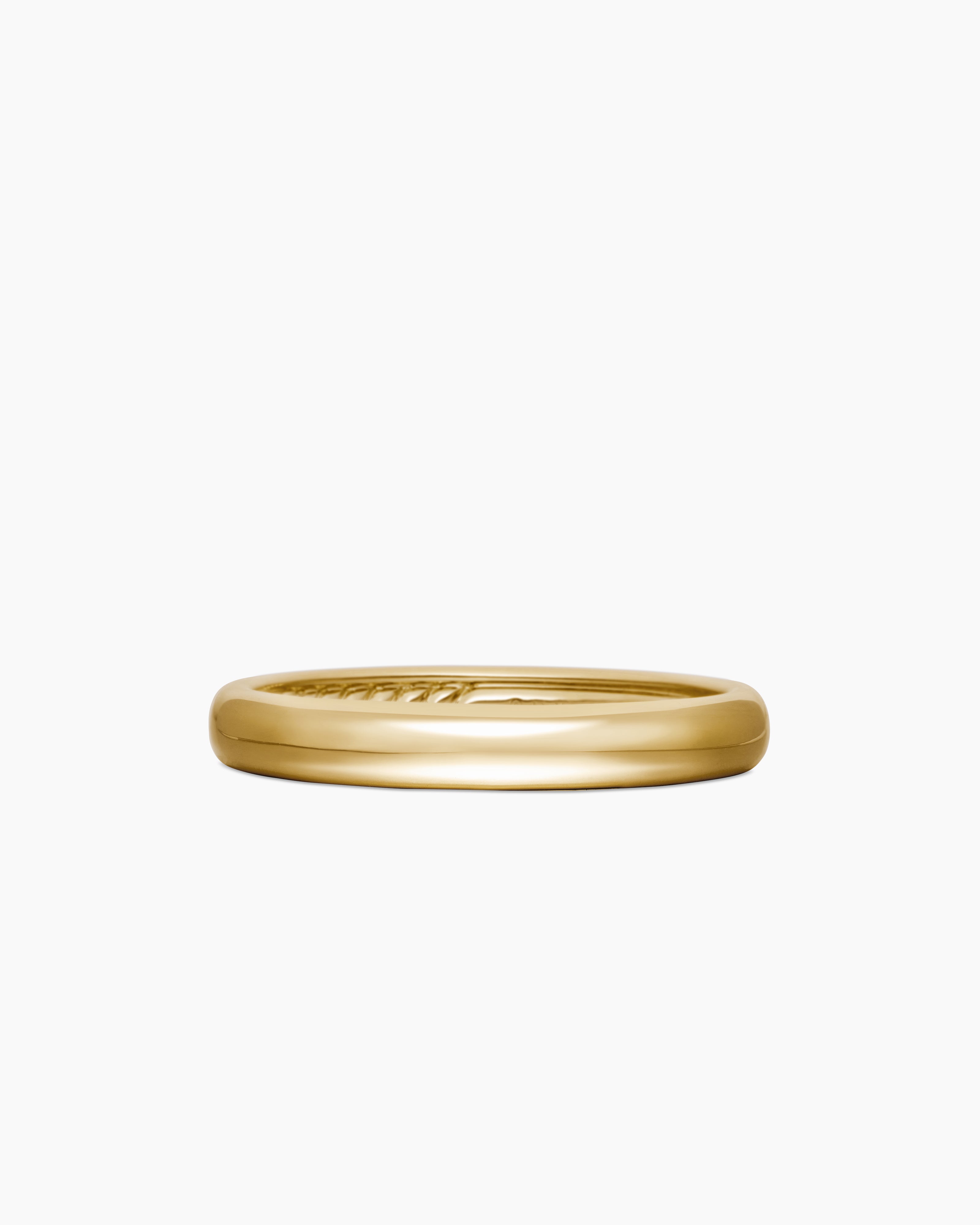 Mens DY Classic Band Ring in 18K Yellow Gold, 3.5mm