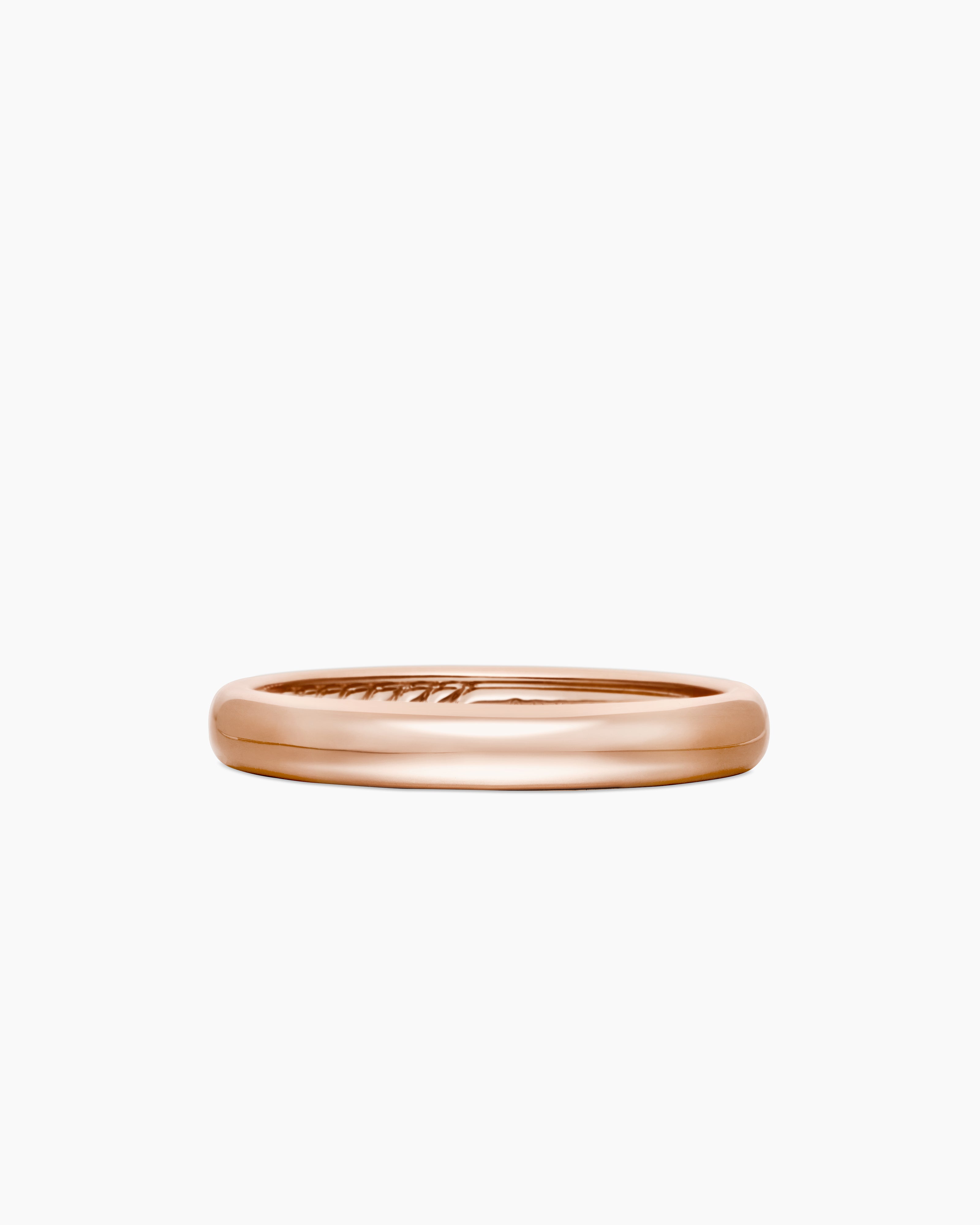 Mens DY Classic Band Ring in 18K Rose Gold, 3.5mm