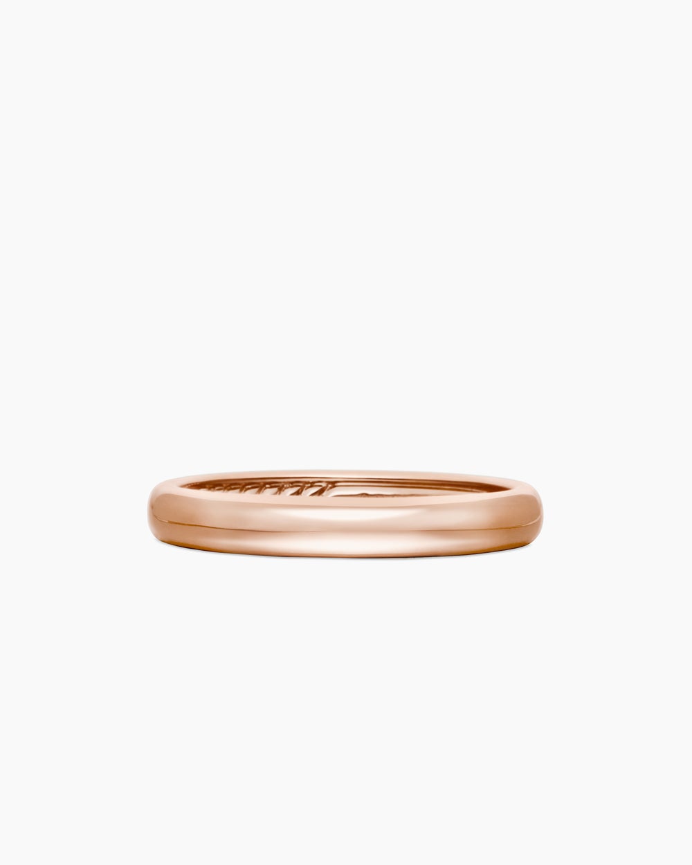 Mens DY Classic Band Ring in 18K Rose Gold, 3.5mm