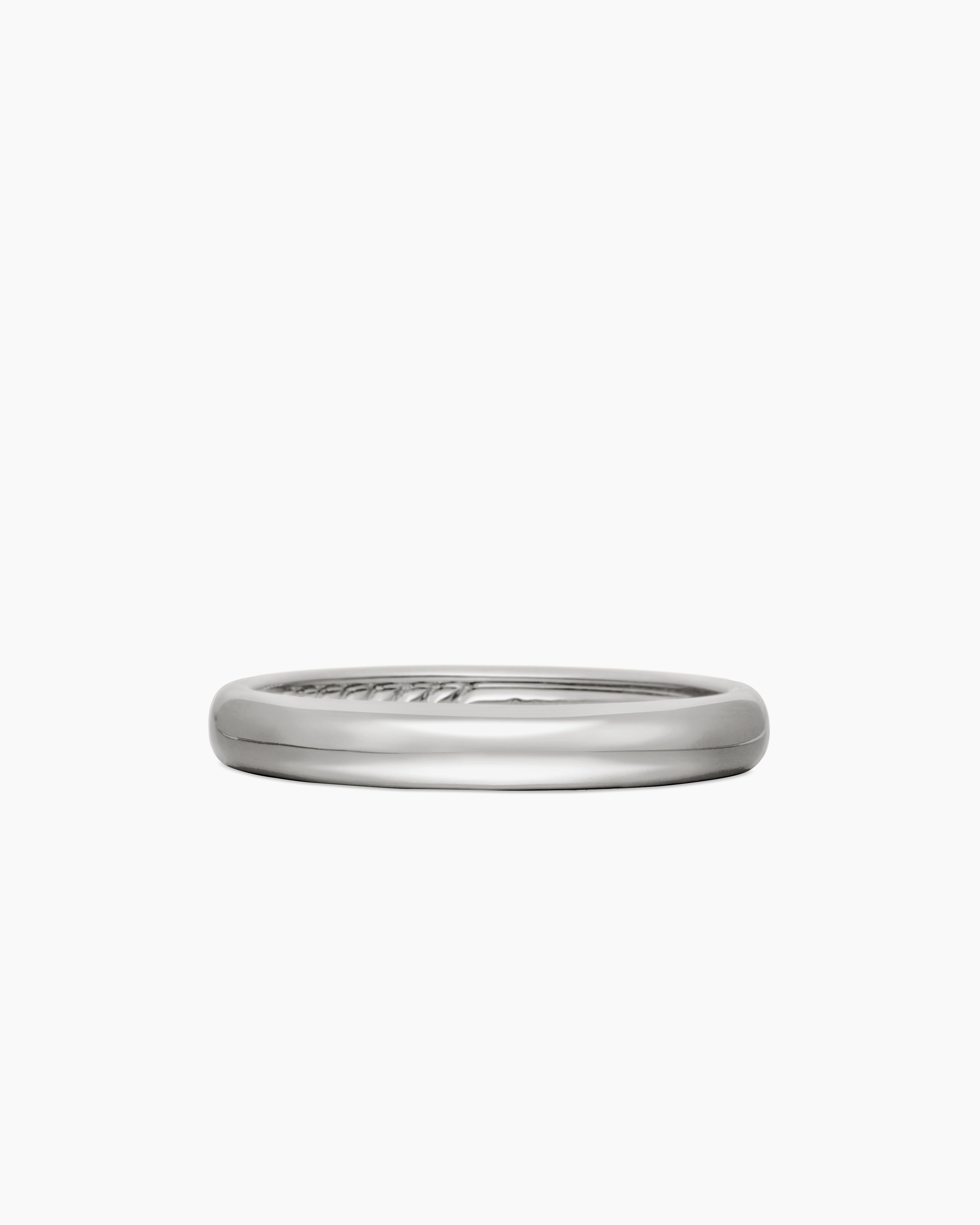 Anneau DY Classic en or blanc 18 carats, 3,5 mm
