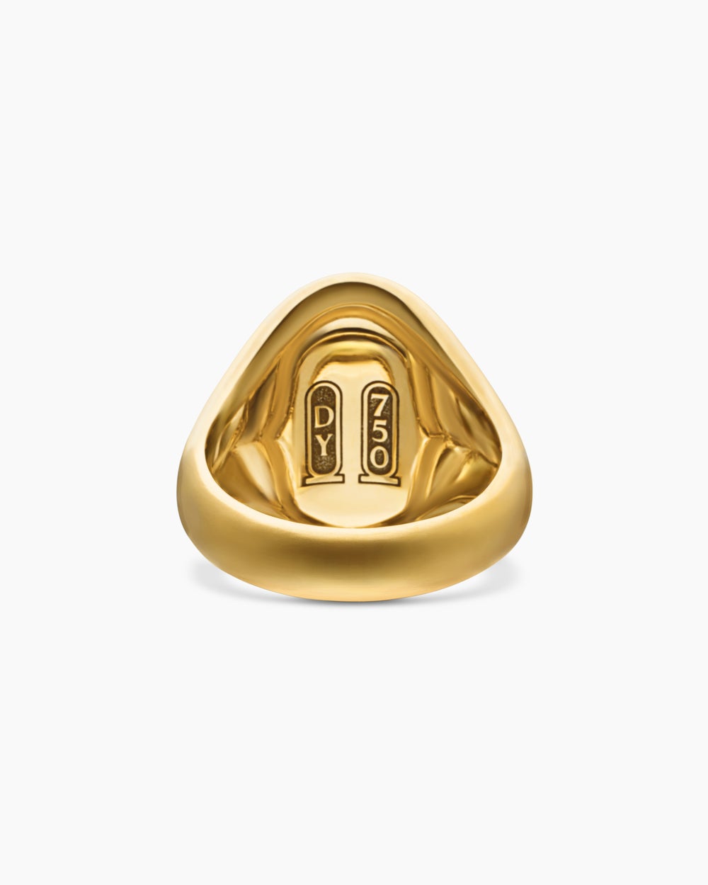 Mens Cairo Signet Ring in 18K Yellow Gold with Lapis, 23.6mm
