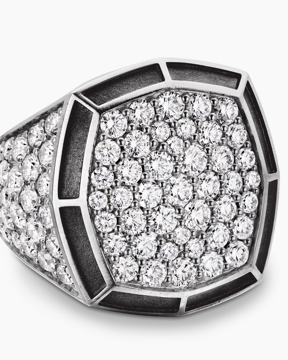 Mens Streamline Bold Signet Ring in Sterling Silver, 23.4mm