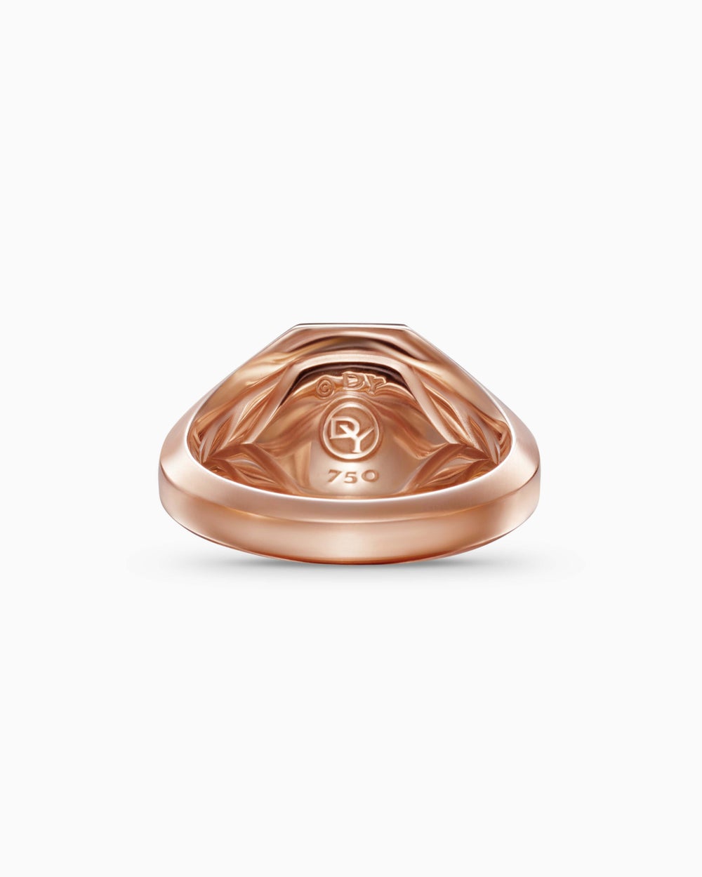 Bague chevalière Streamline en or rose 18 carats, 14 mm hommes