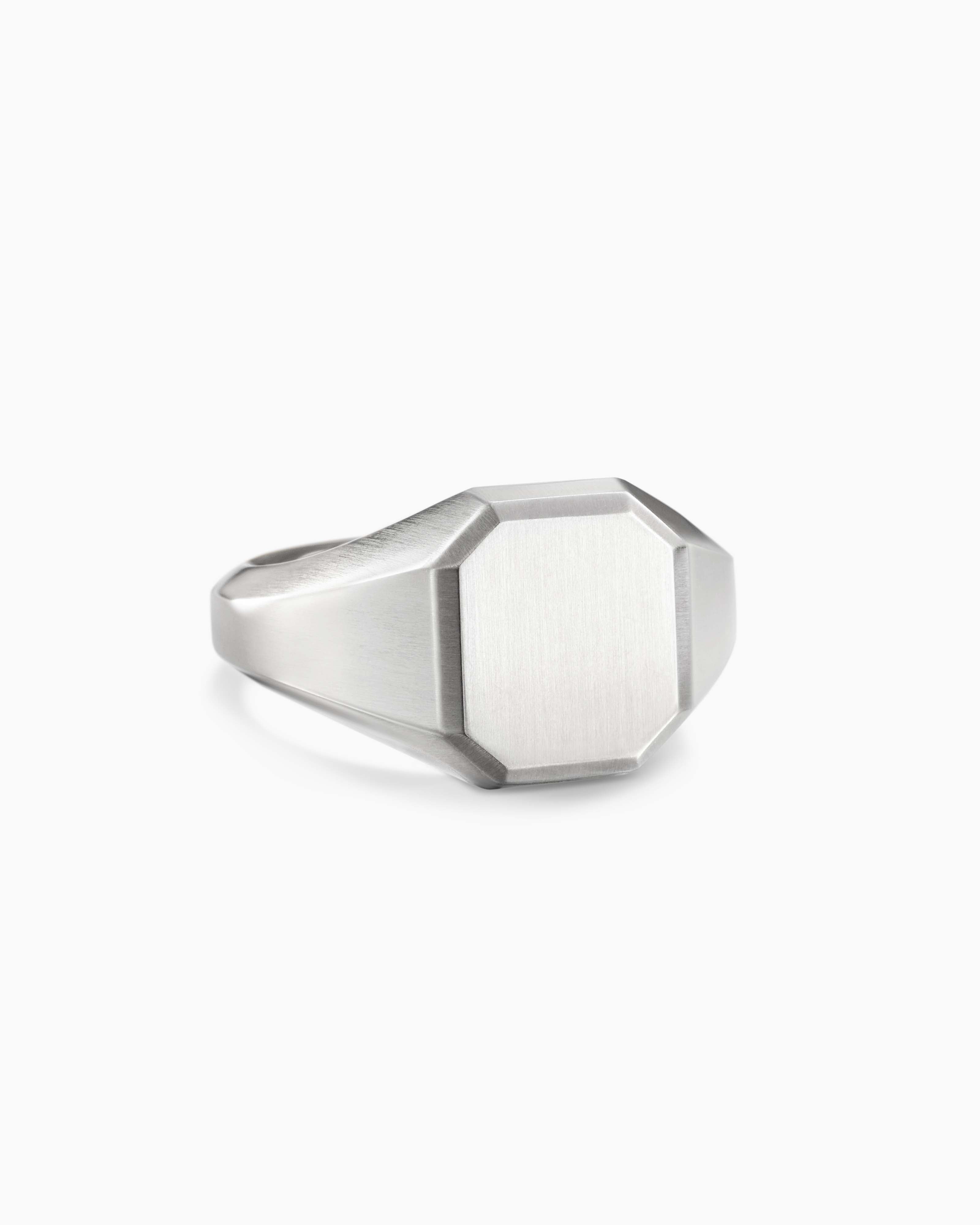 Bague chevali&egrave;re Streamline&reg; en platine, 14 mm hommes 