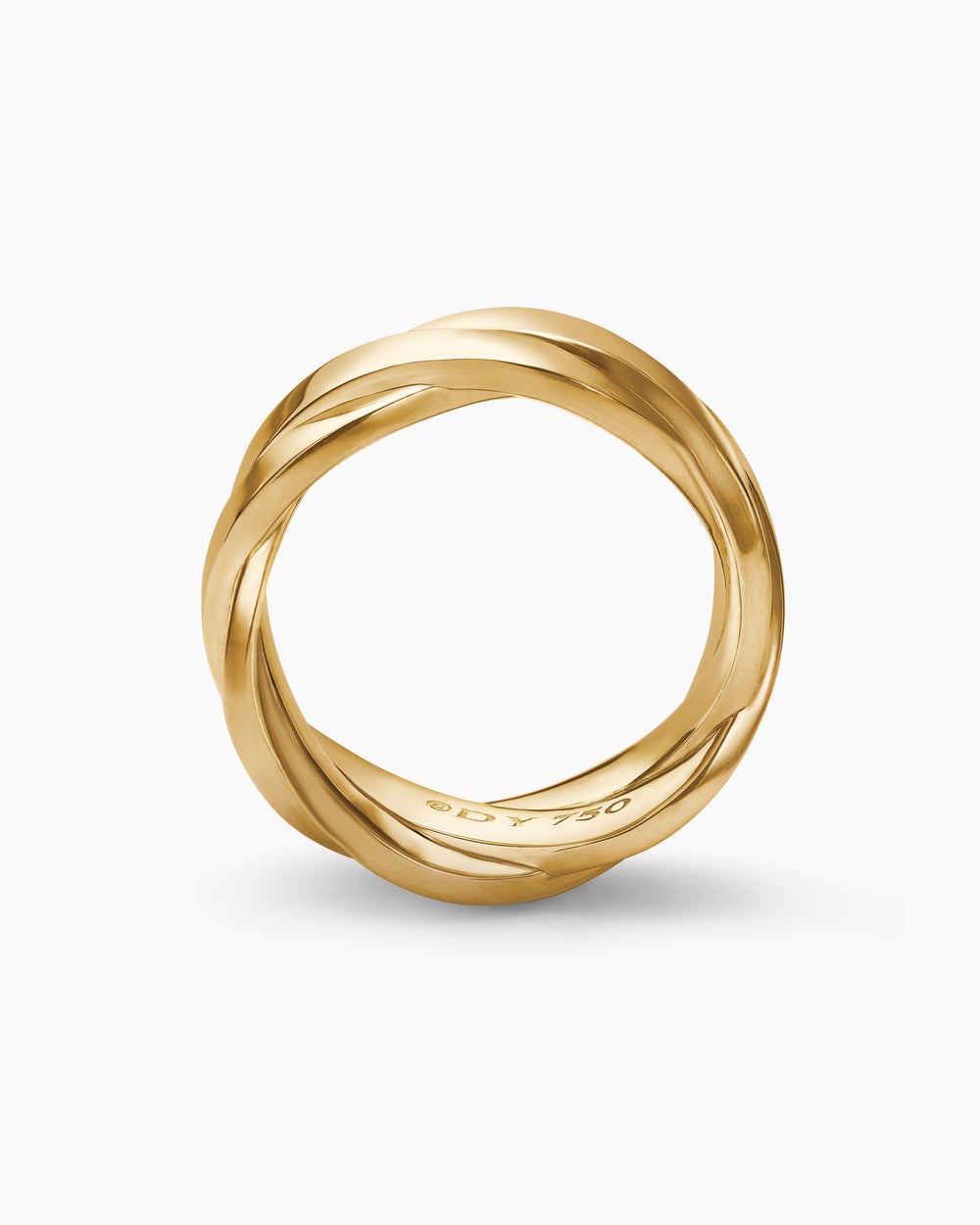 Anneau DY Helios en or jaune 18 carats, 9 mm homme