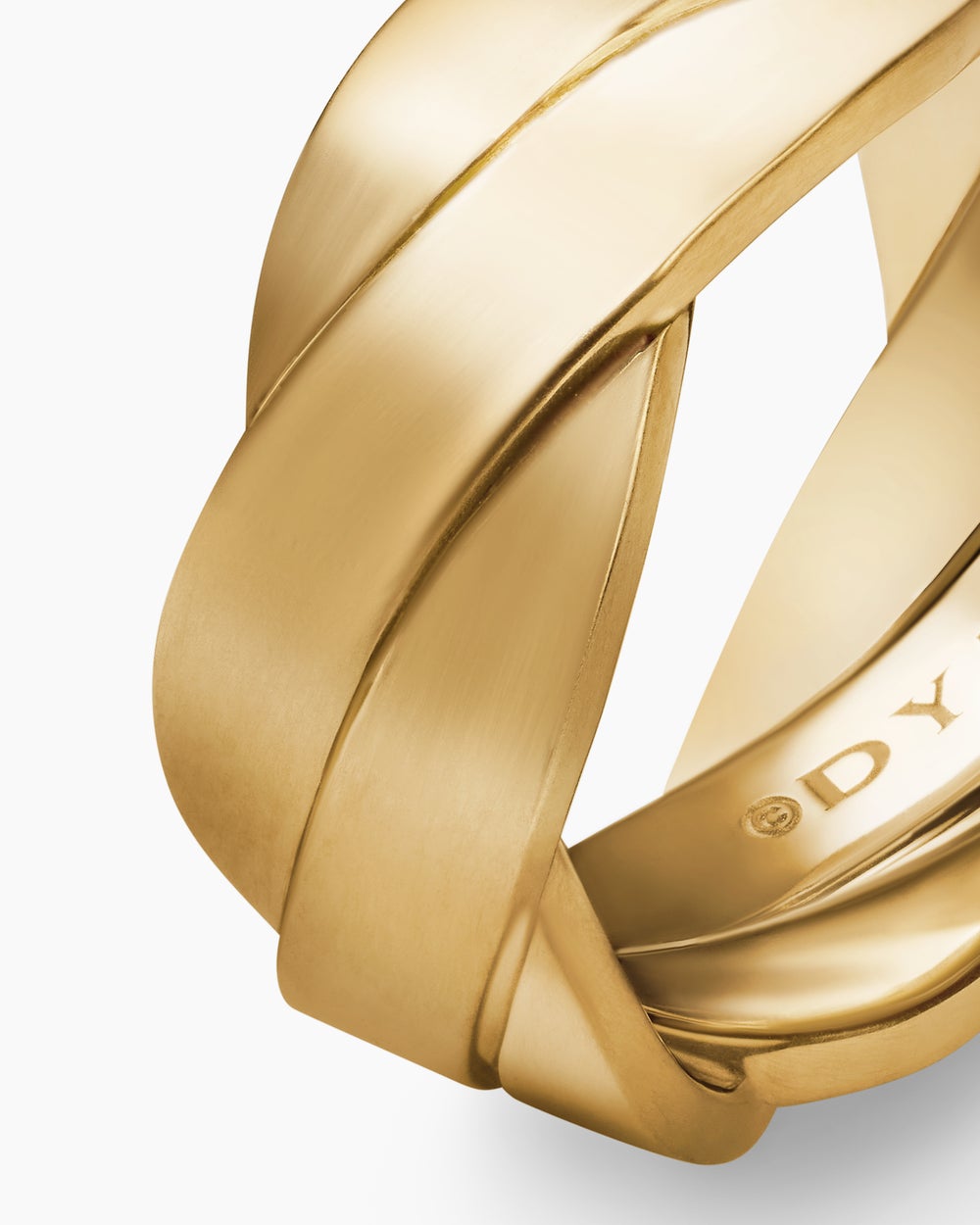 Anneau DY Helios en or jaune 18 carats, 9 mm homme