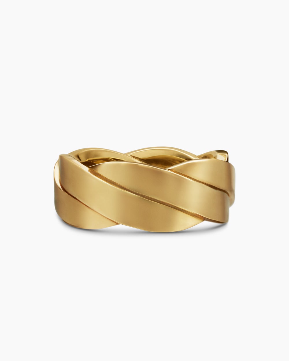 Anneau DY Helios en or jaune 18 carats, 9 mm homme