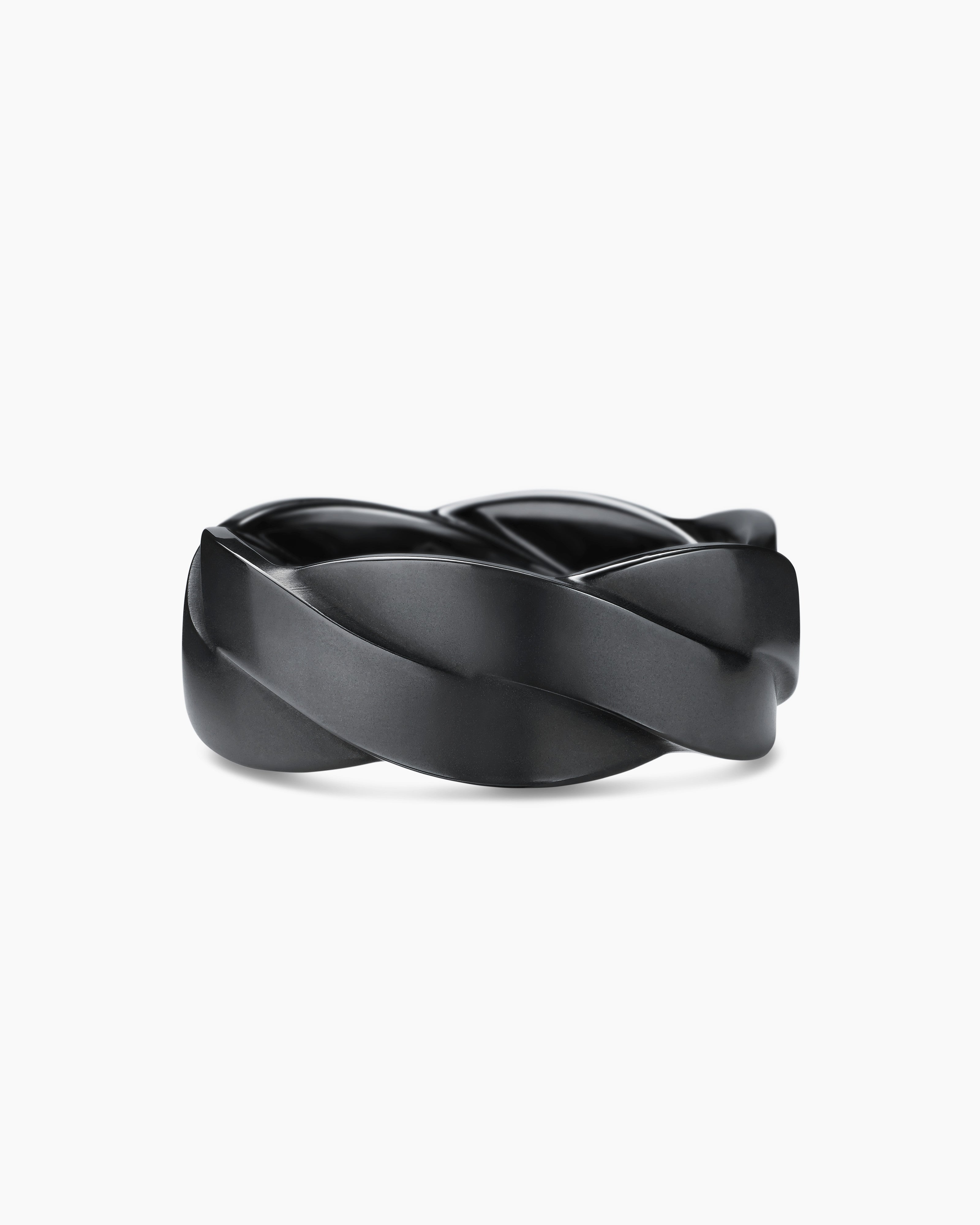 Bague bande de DY Helios en titane noir, 9 mm