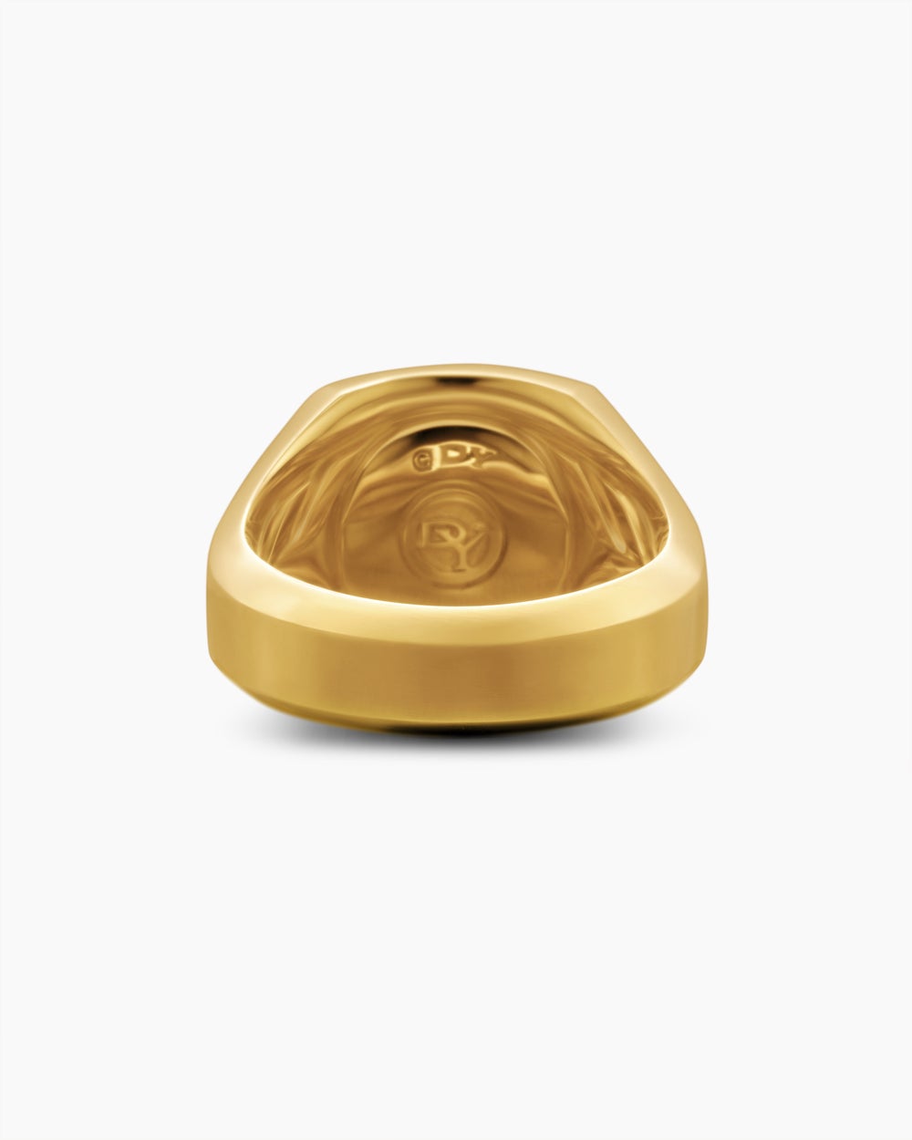 Mens Waves Bird Pinky Ring in 18K Yellow Gold, 14mm