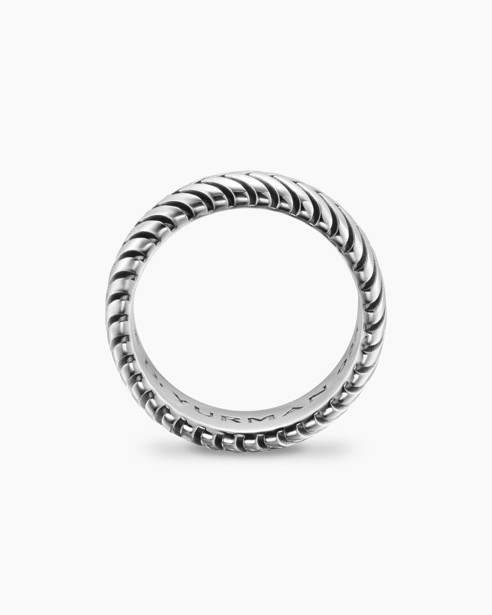Anneau Chevron en argent sterling, 8 mm hommes