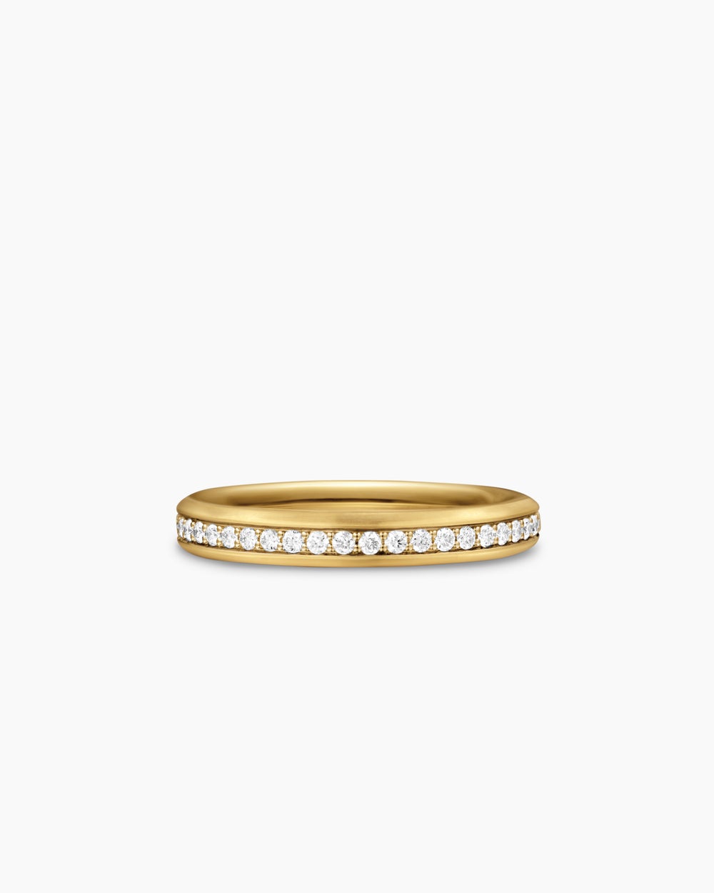 Mens Bevelled Band Ring in 18K Yellow Gold, 3.5mm