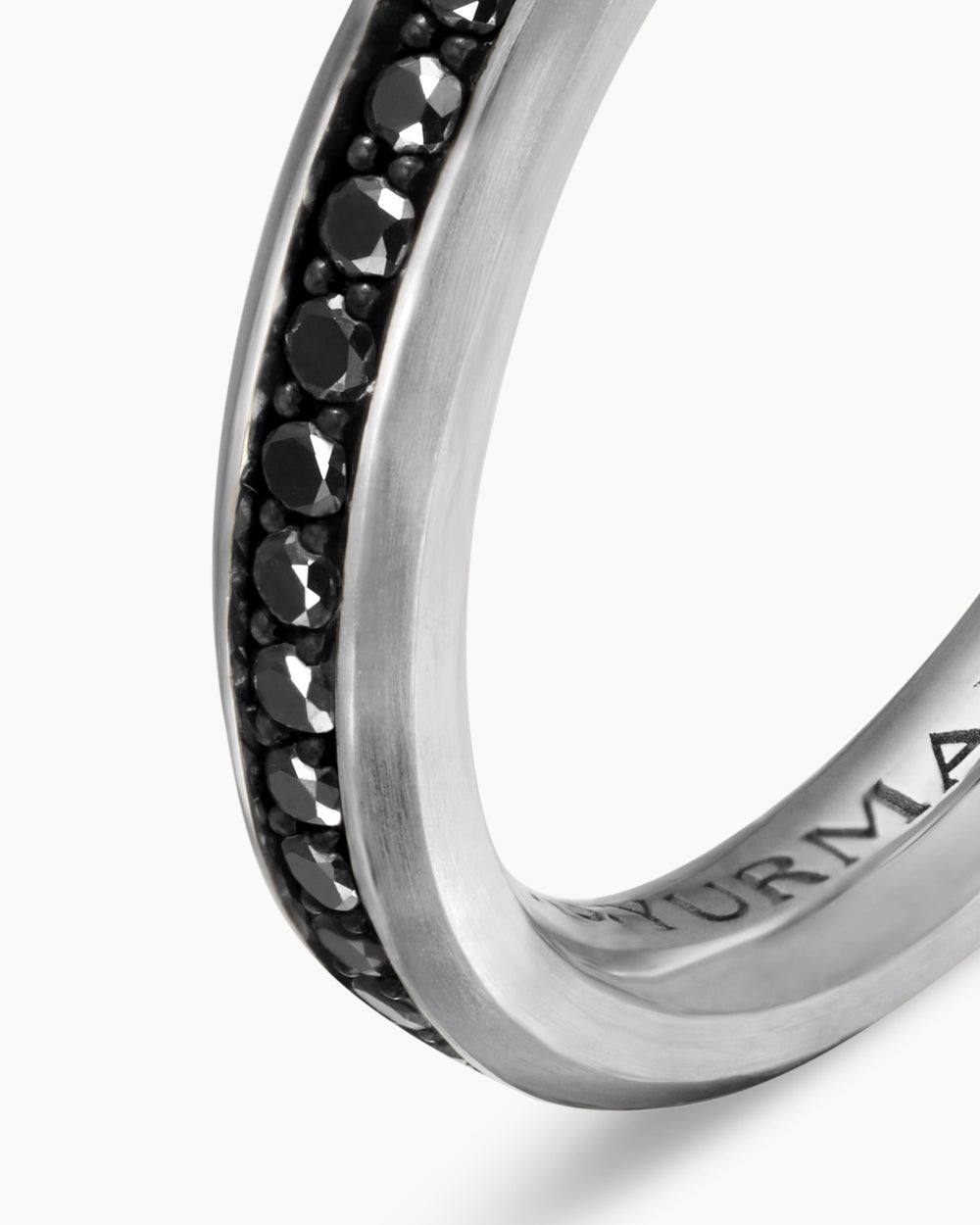 Mens Beveled Band Ring in 18K White Gold, 3.5mm