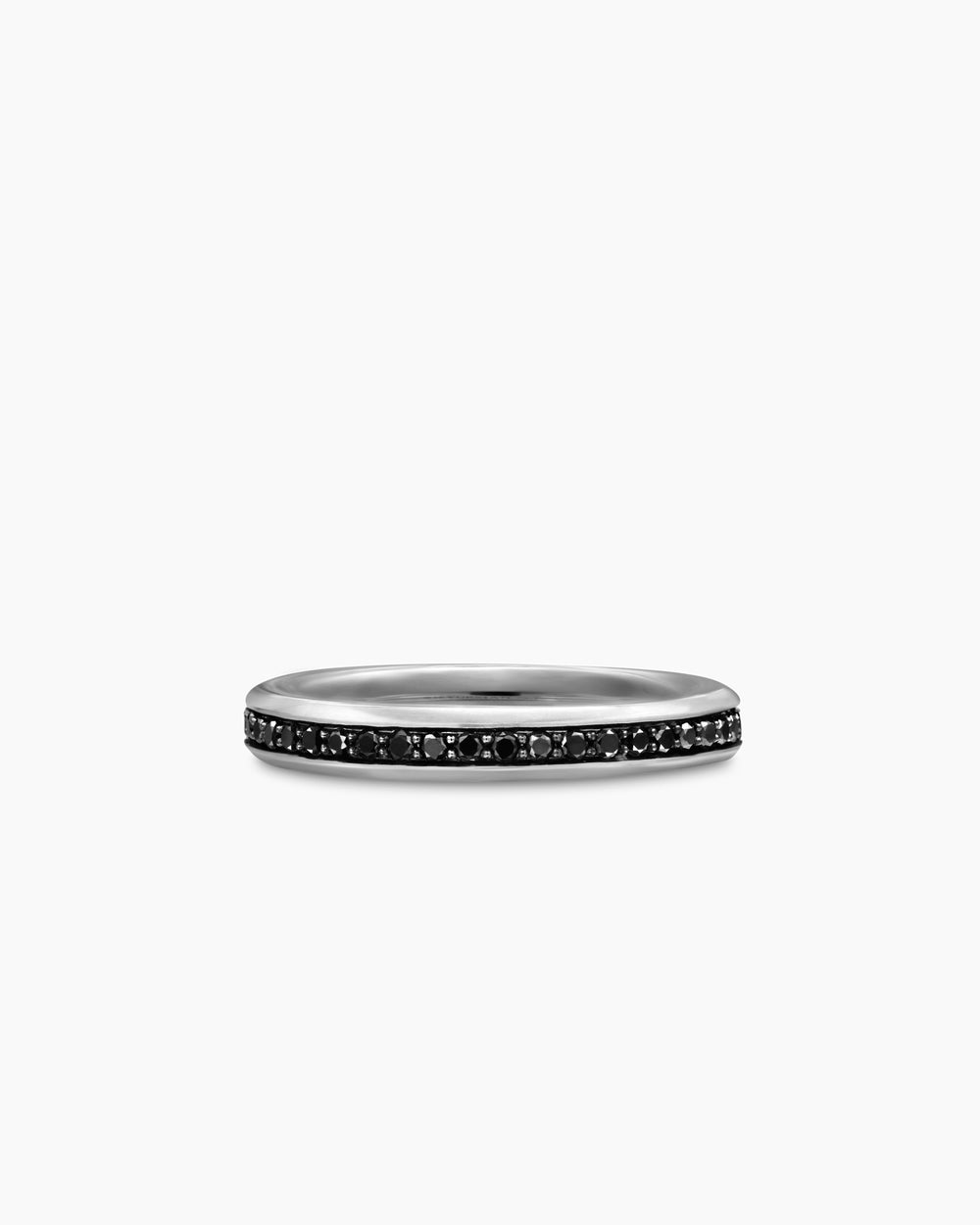 Mens Beveled Band Ring in 18K White Gold, 3.5mm