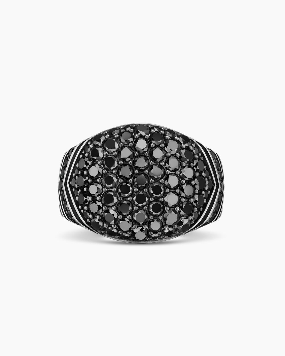 Mens Chevron Signet Ring in Sterling Silver, 18mm