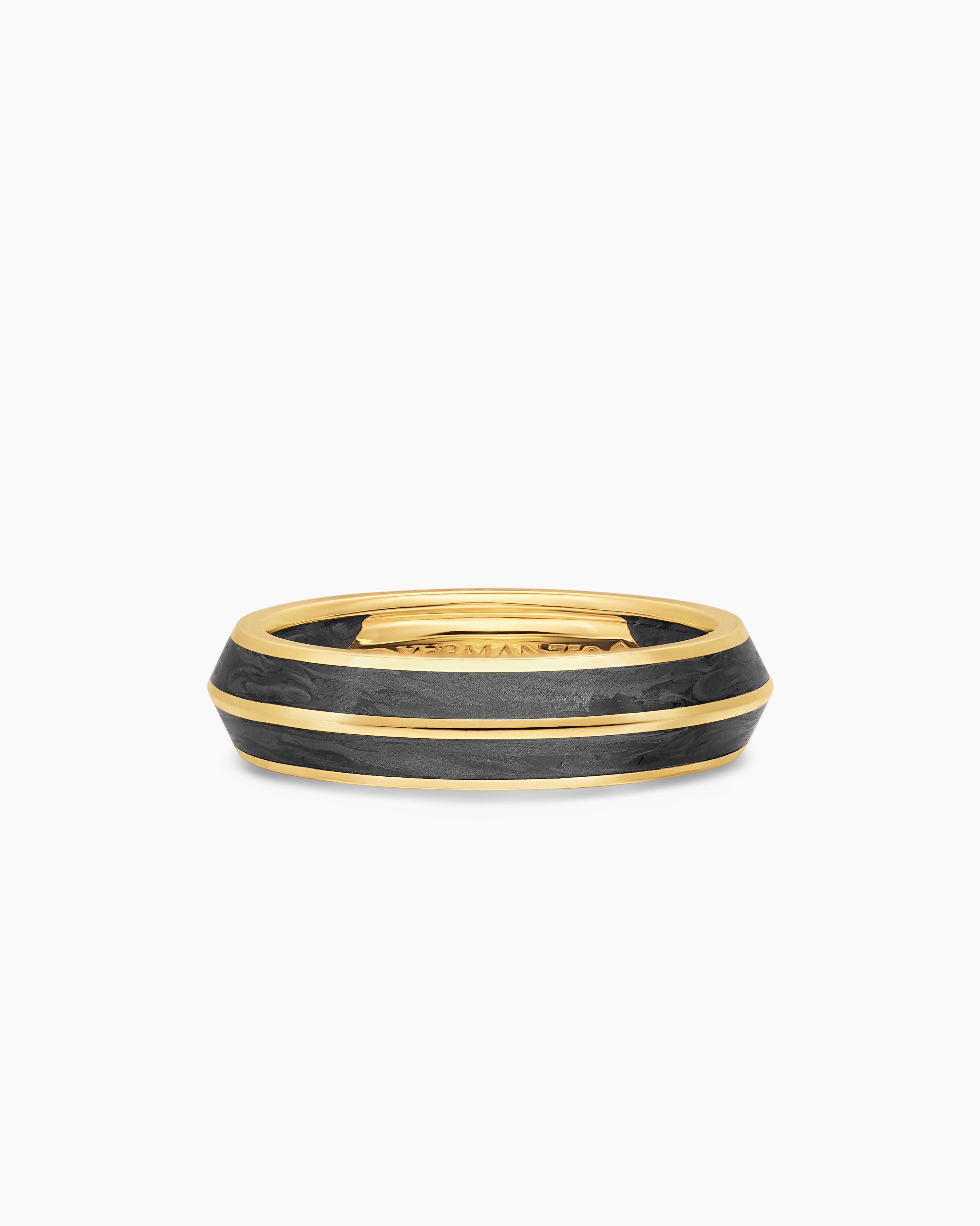 Mens Knife Edge Band Ring in 18ct Yellow Gold, 6mm