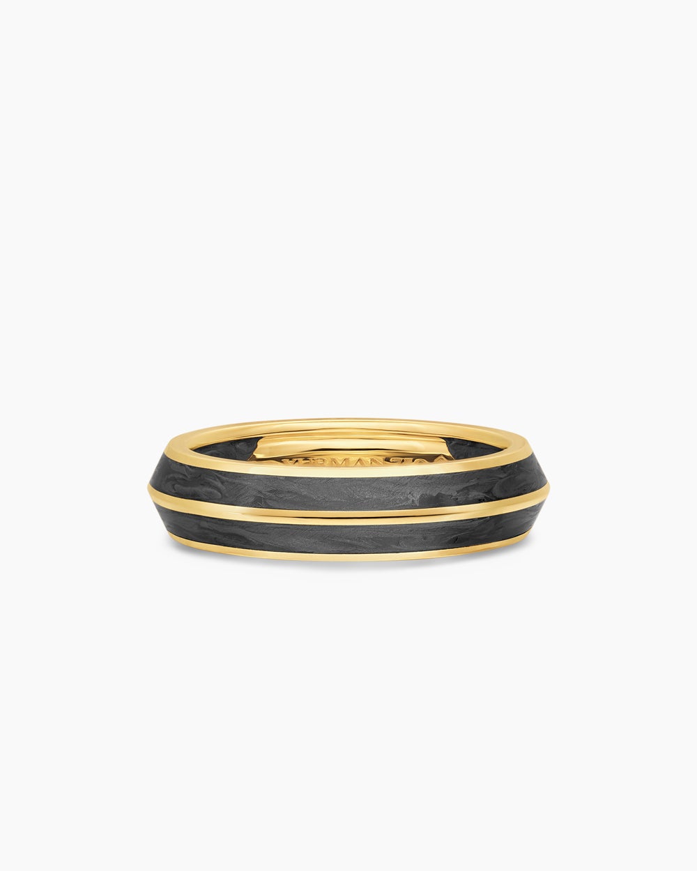 Mens Knife Edge Band Ring in 18ct Yellow Gold, 6mm