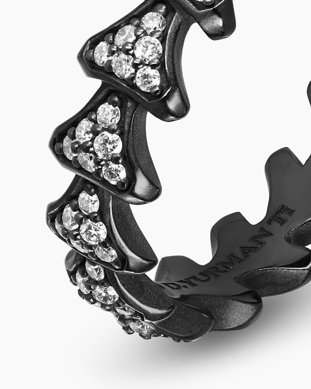 Mens Armory Band Ring in Black Titanium, 6.2mm