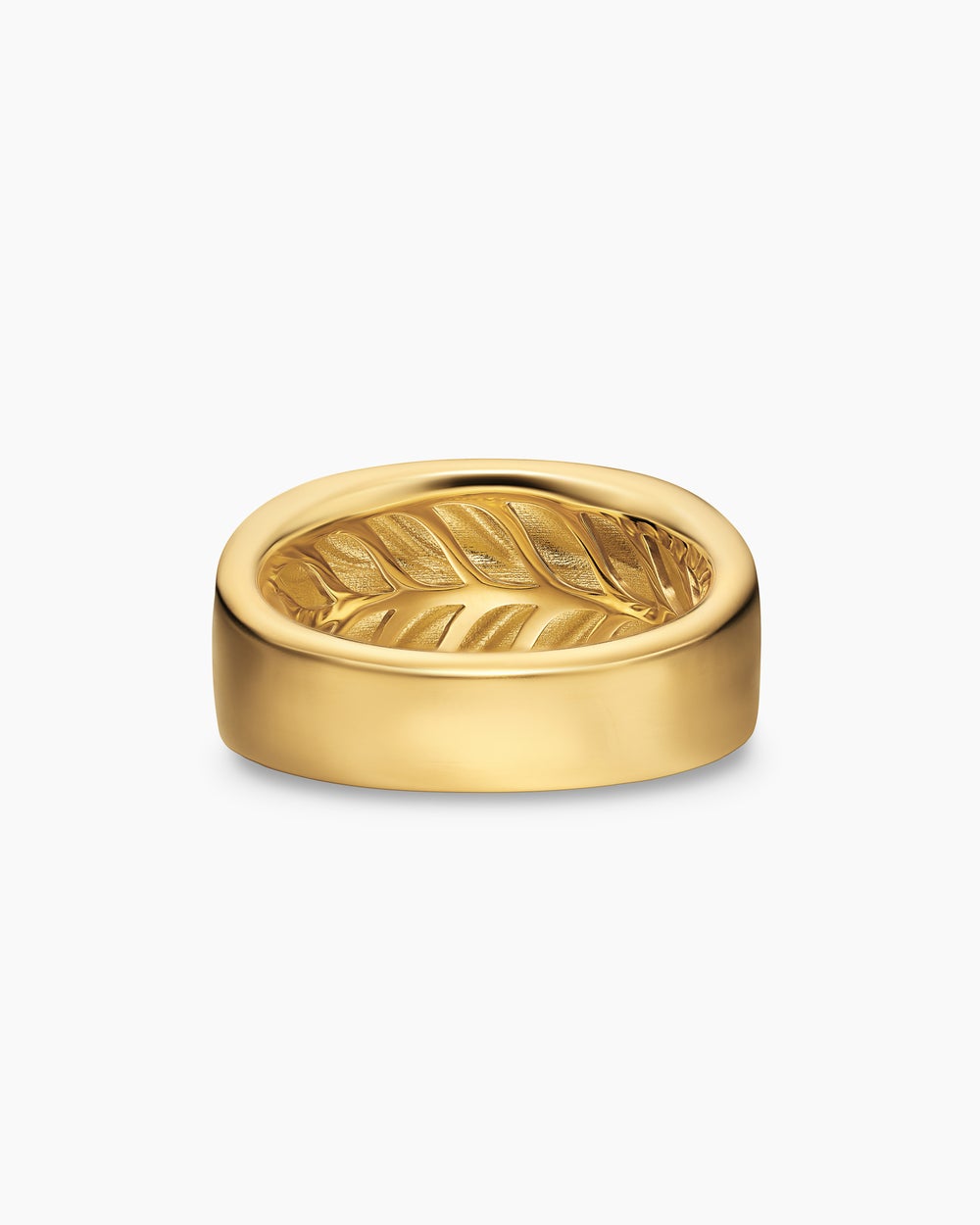 Chevalière Chevron à trois faces en or jaune 18 carats, 12,5 mm hommes
