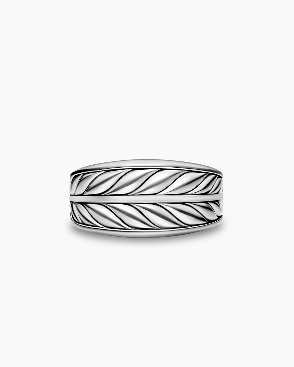 Chevalière Chevron à trois faces en argent sterling, 12,5 mm hommes