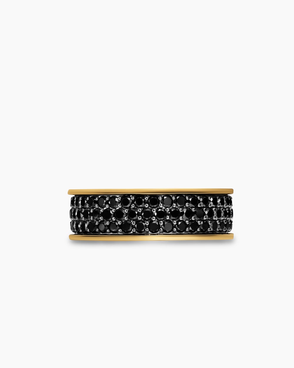 Mens Streamline Band Ring in 18K Yellow Gold, 7.6mm