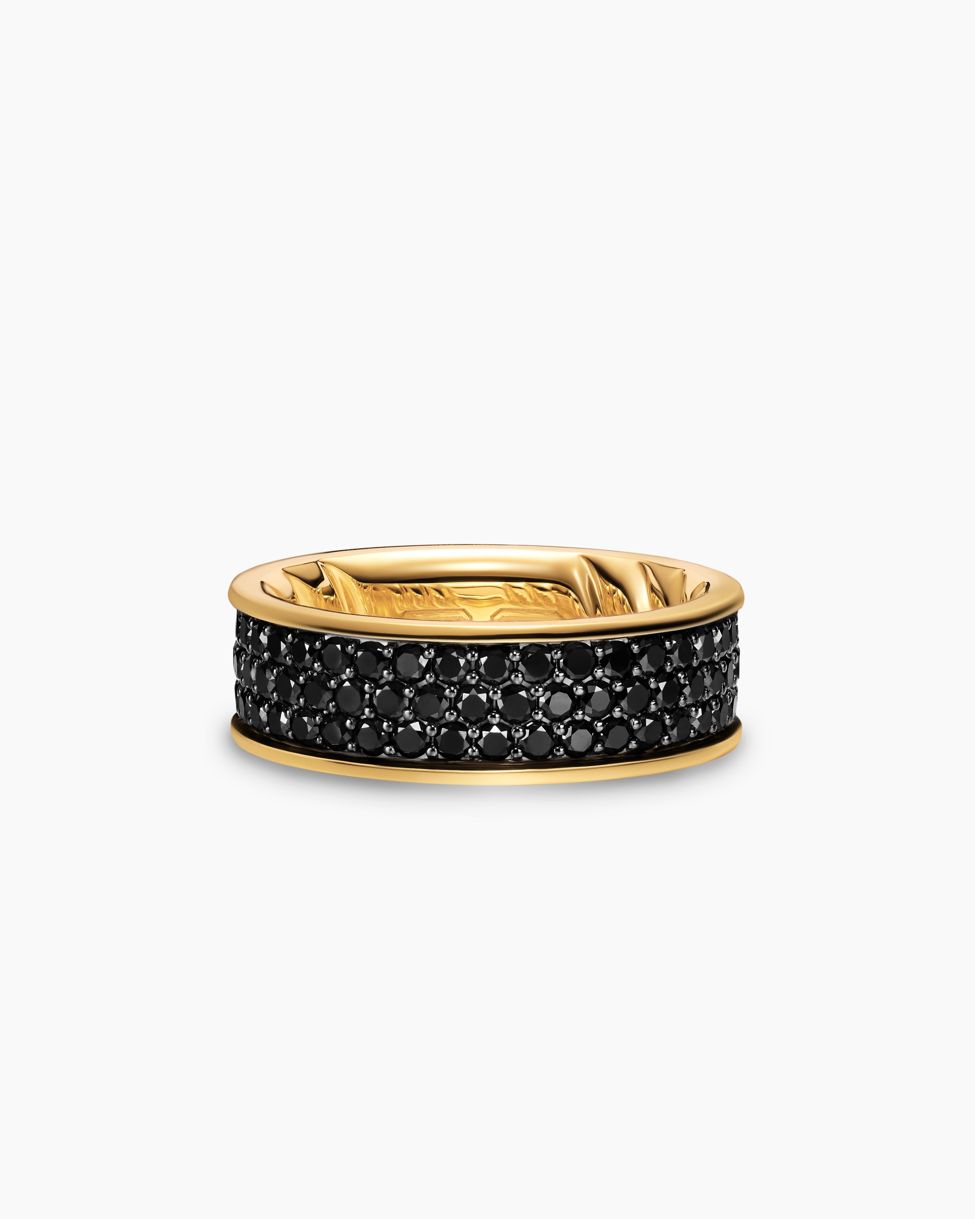Mens Streamline Band Ring in 18K Yellow Gold, 7.6mm