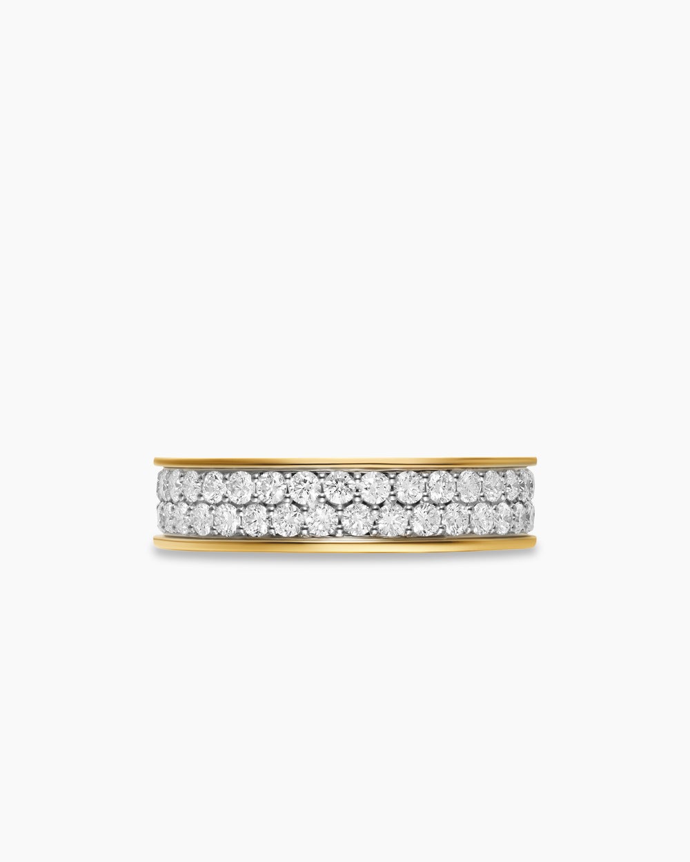 Mens Streamline Band Ring in 18K Yellow Gold, 6.2mm