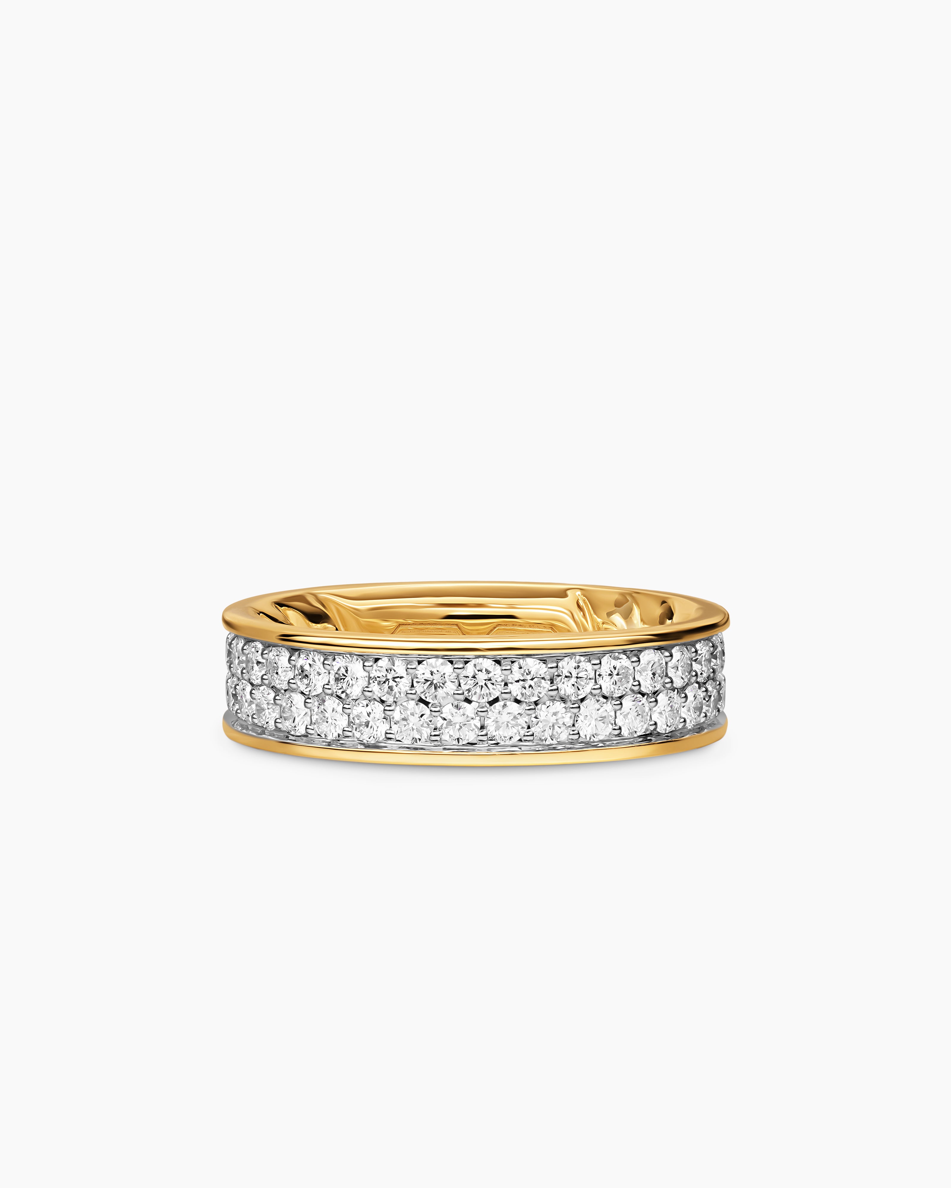 Mens Streamline Band Ring in 18K Yellow Gold, 6.2mm