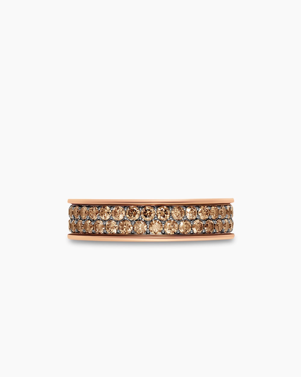 Mens Streamline Band Ring in 18K Rose Gold, 6.2mm