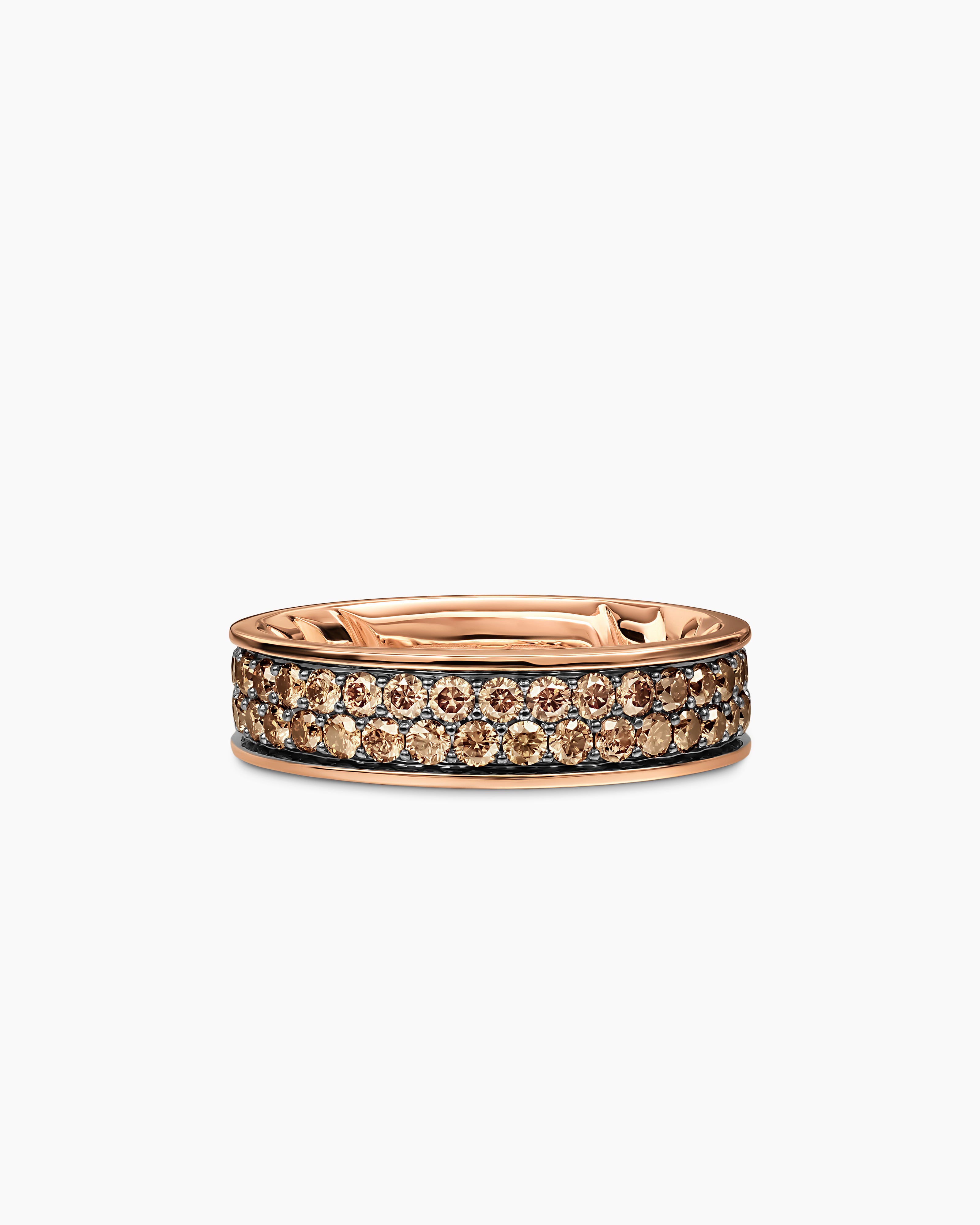 Mens Streamline Band Ring in 18K Rose Gold, 6.2mm