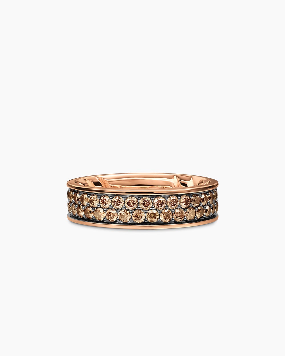 Mens Streamline Band Ring in 18K Rose Gold, 6.2mm