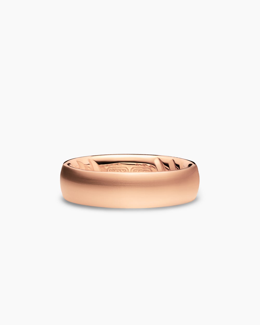 Mens Streamline Band Ring in 18K Rose Gold, 6.2mm