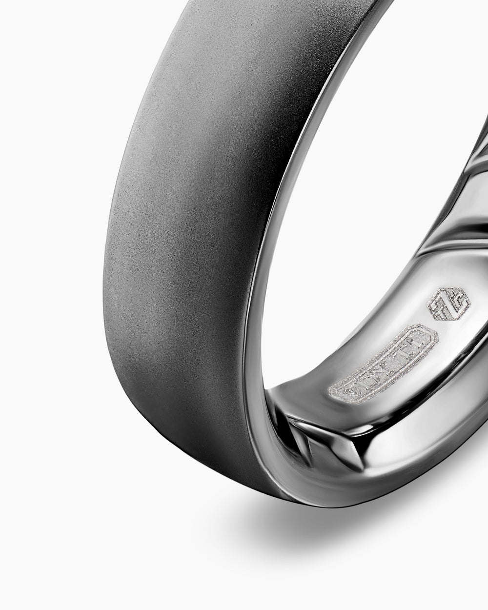 Mens Streamline Band Ring in Anthracite Titanium, 6.2mm