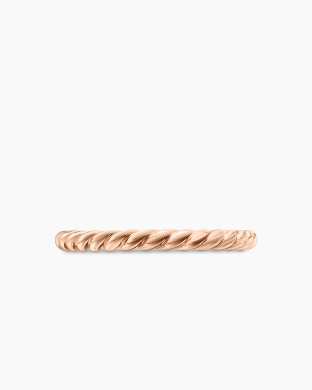 Womens DY Cable Band Ring in 18K Rose Gold, 2mm
