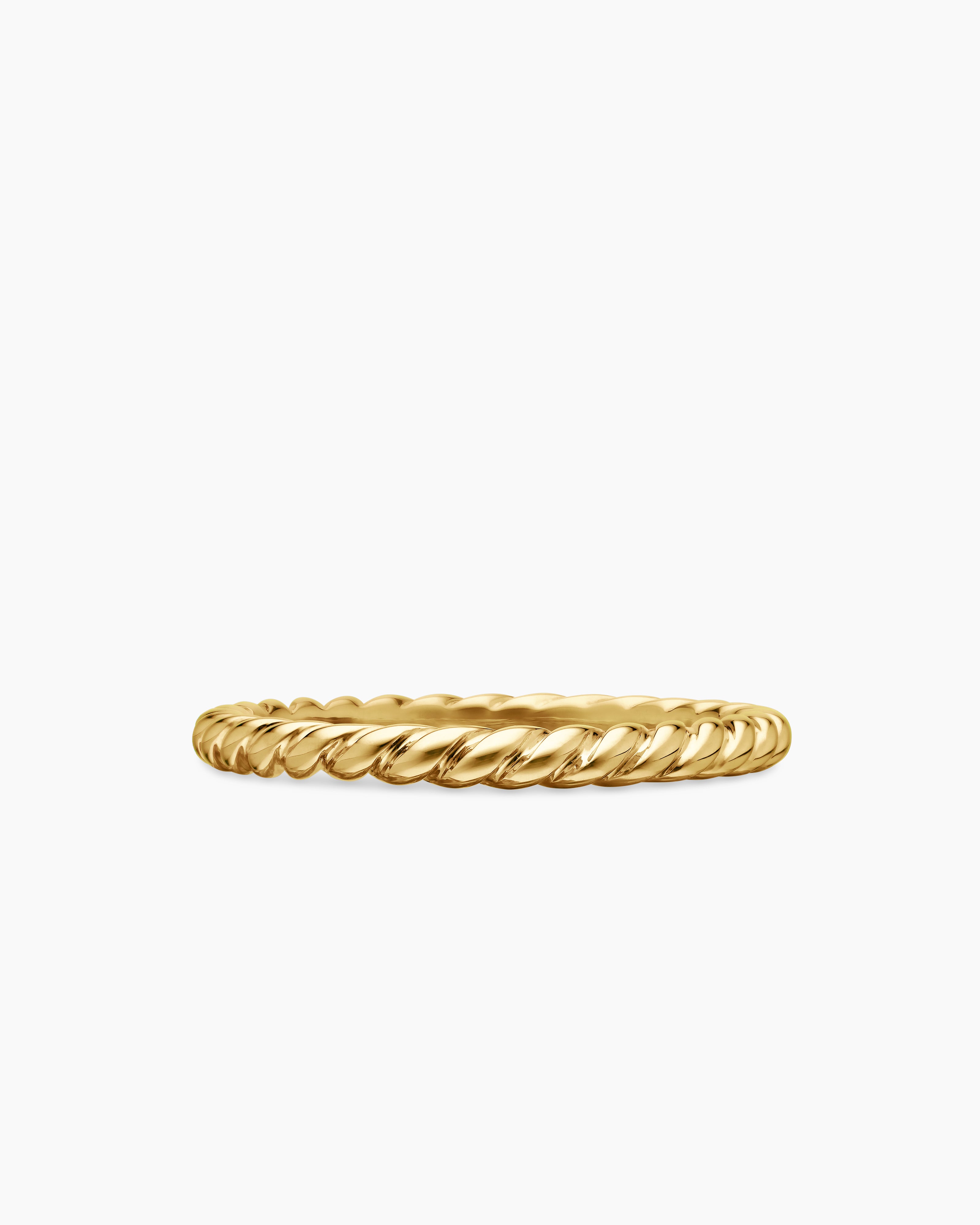 Womens DY Cable Band Ring in 18K Yellow Gold, 3mm