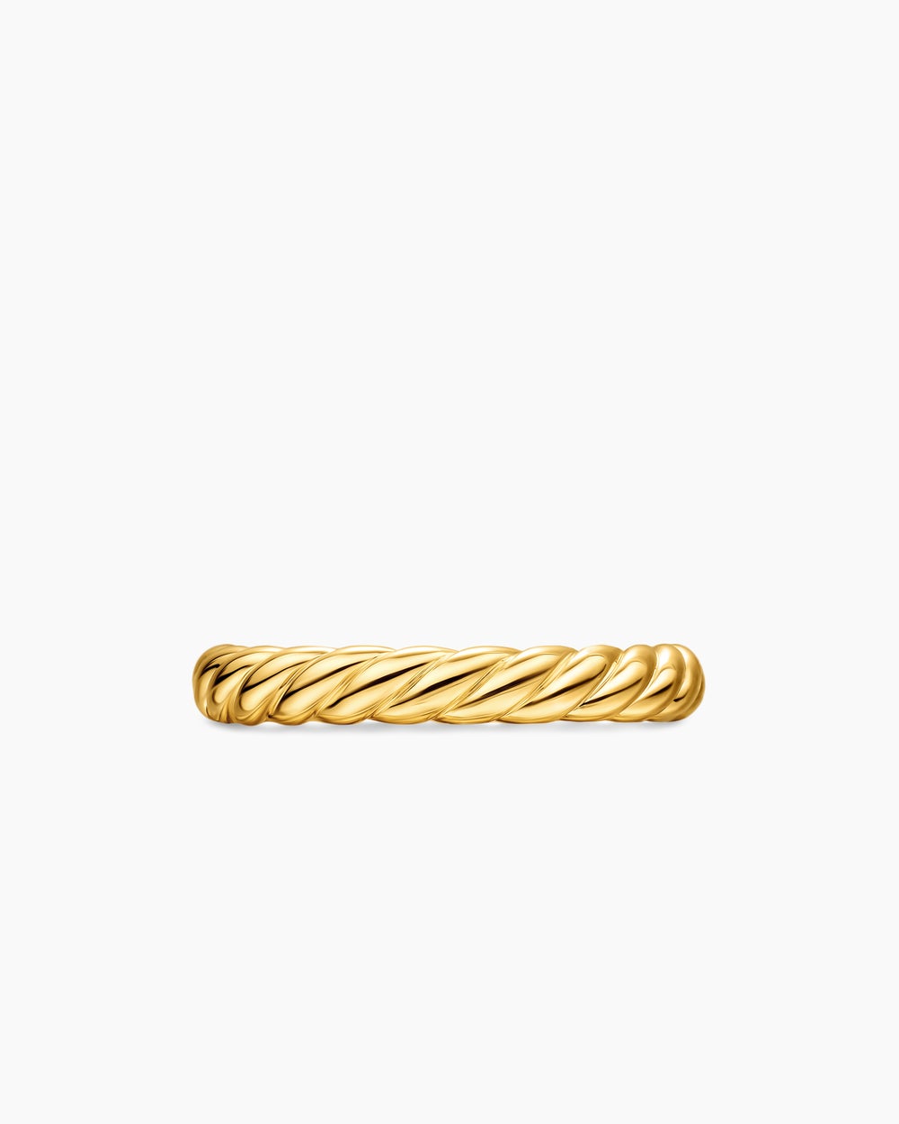 Womens DY Cable Band Ring in 18K Yellow Gold, 3mm