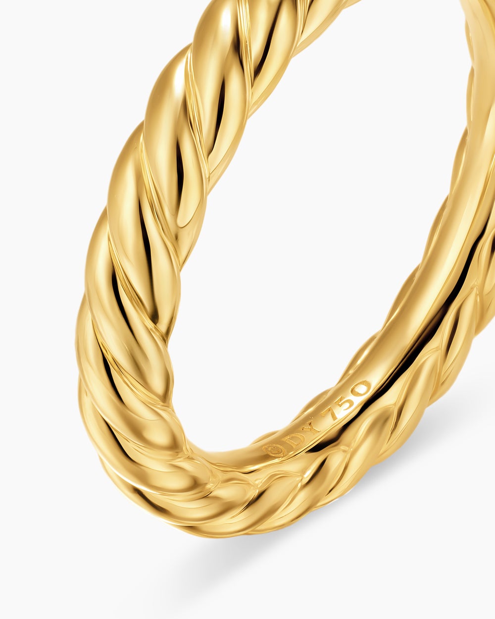 Womens DY Cable Band Ring in 18K Yellow Gold, 3mm