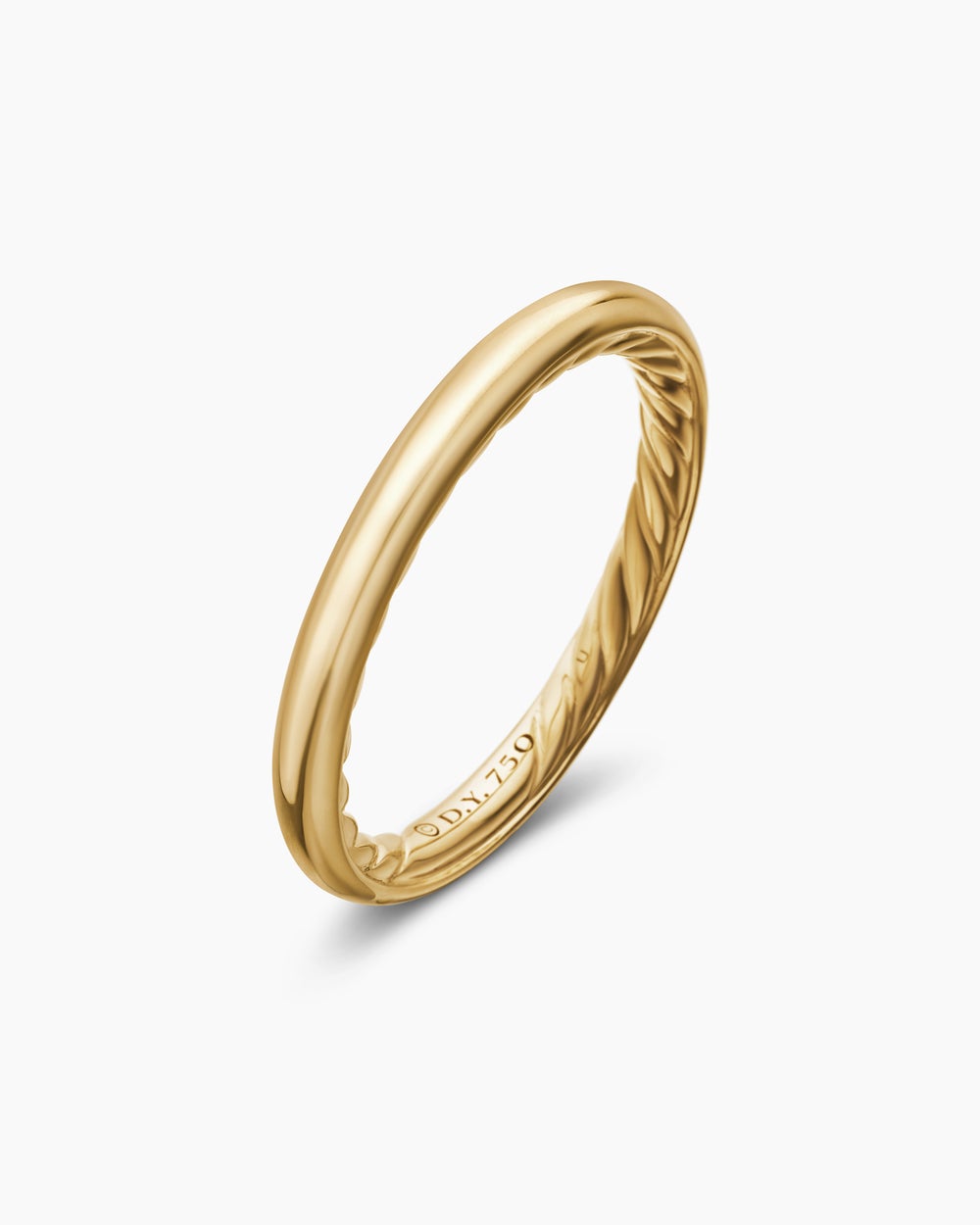 Womens DY Eden Band Ring in 18K Yellow Gold, 2.5mm