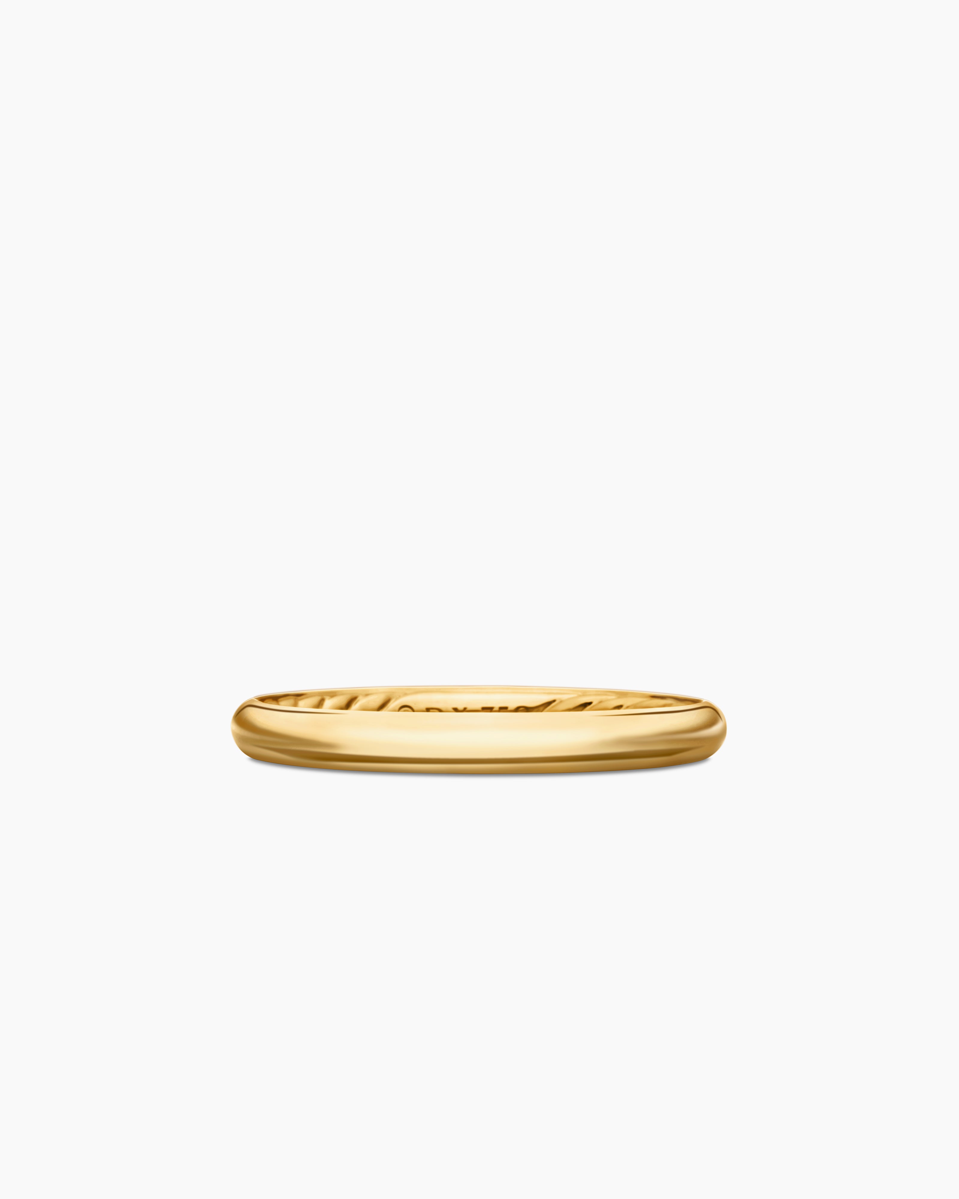 Womens DY Eden Band Ring in 18K Yellow Gold, 2.5mm