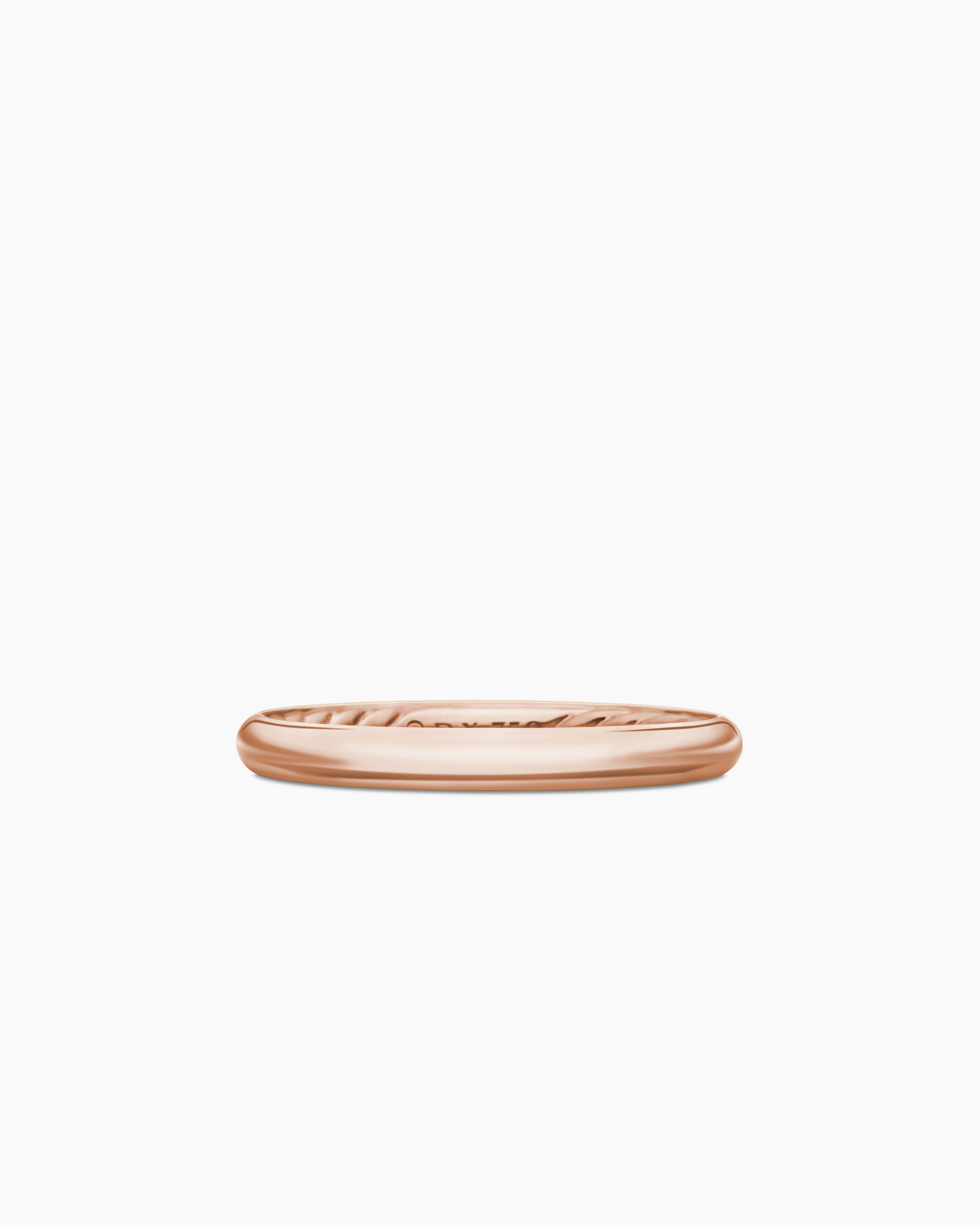 Womens DY Eden Band Ring in 18K Rose Gold, 2.5mm