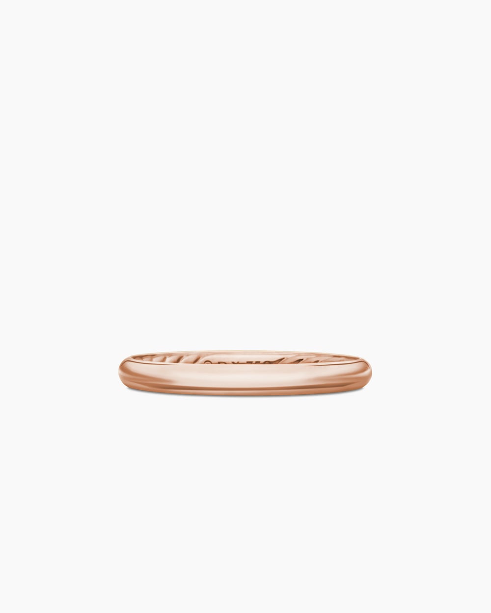 Womens DY Eden Band Ring in 18K Rose Gold, 2.5mm