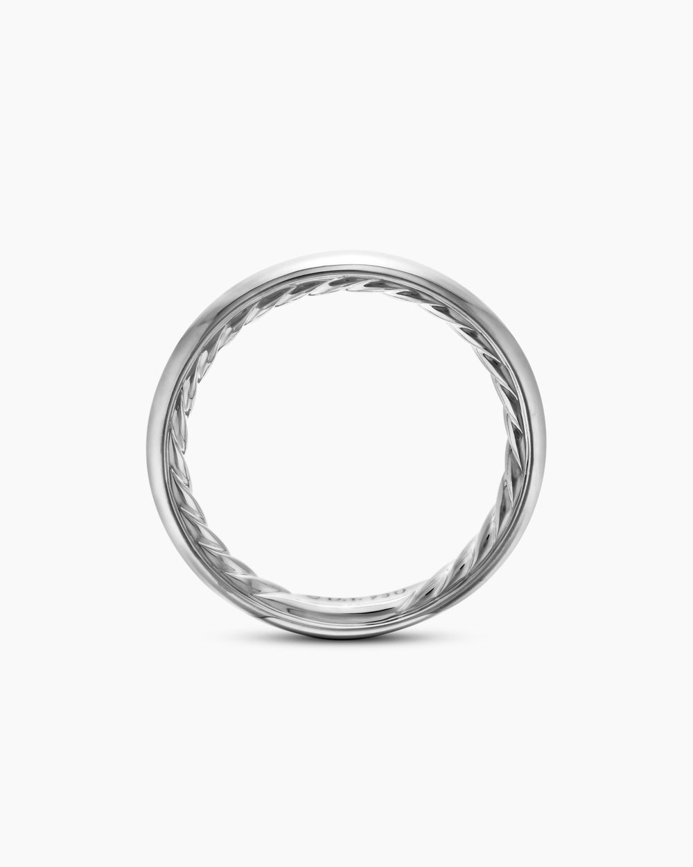 Womens DY Eden Band Ring in Platinum, 2.5mm