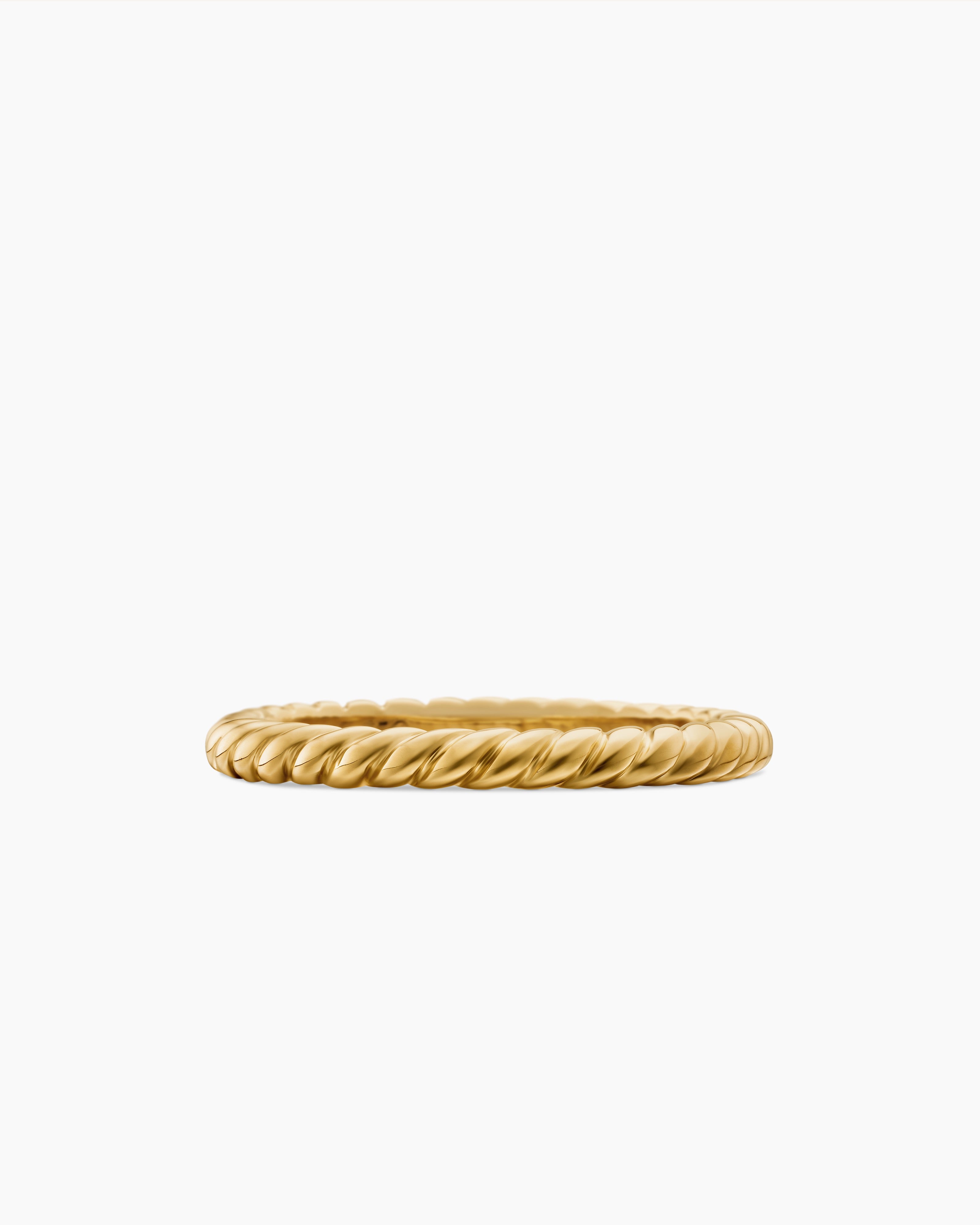 Anneau DY Cable en or jaune 18 carats, 2,45 mm femmes 