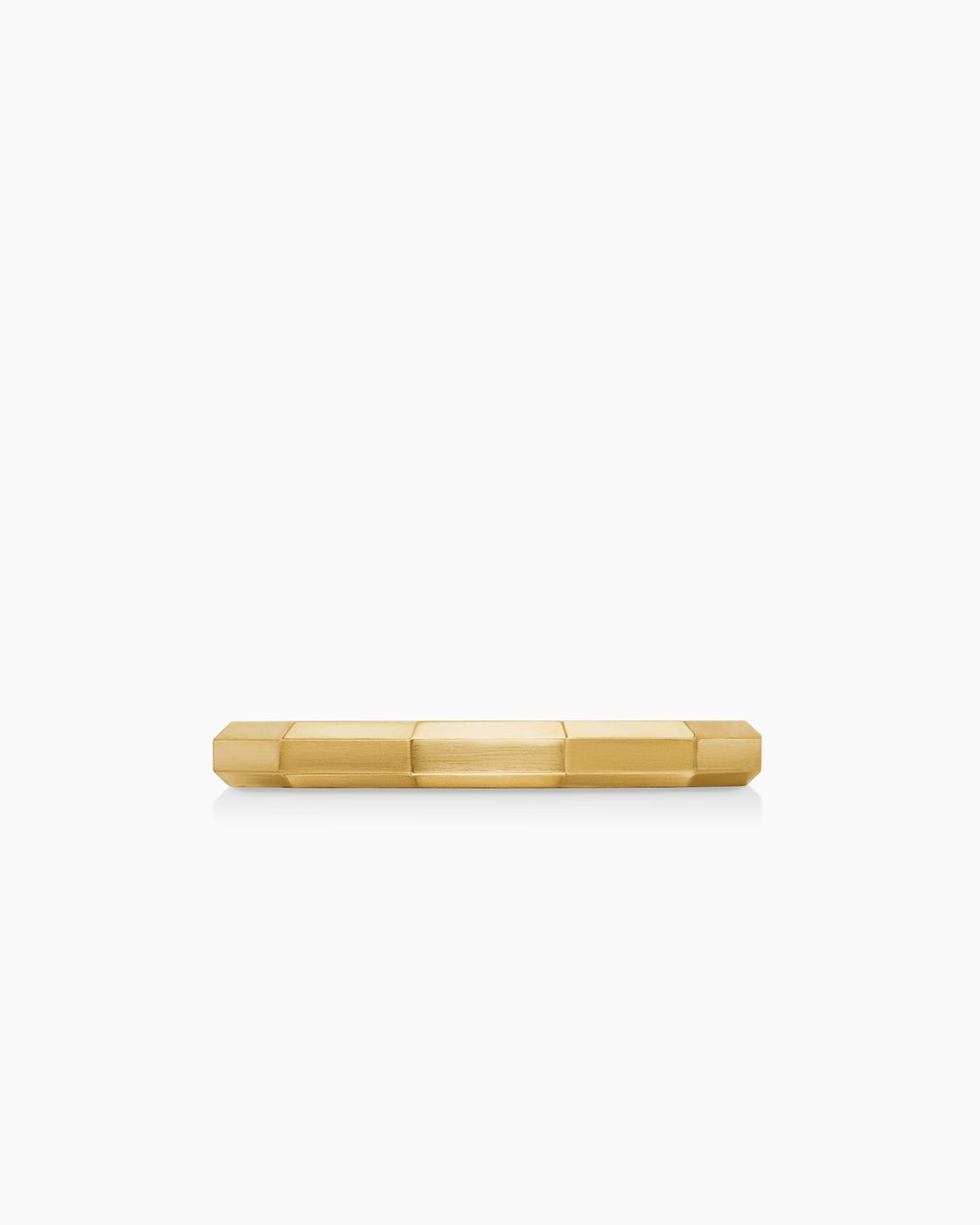 Womens DY Delaunay Faceted Band Ring in 18K Yellow Gold, 2.5mm