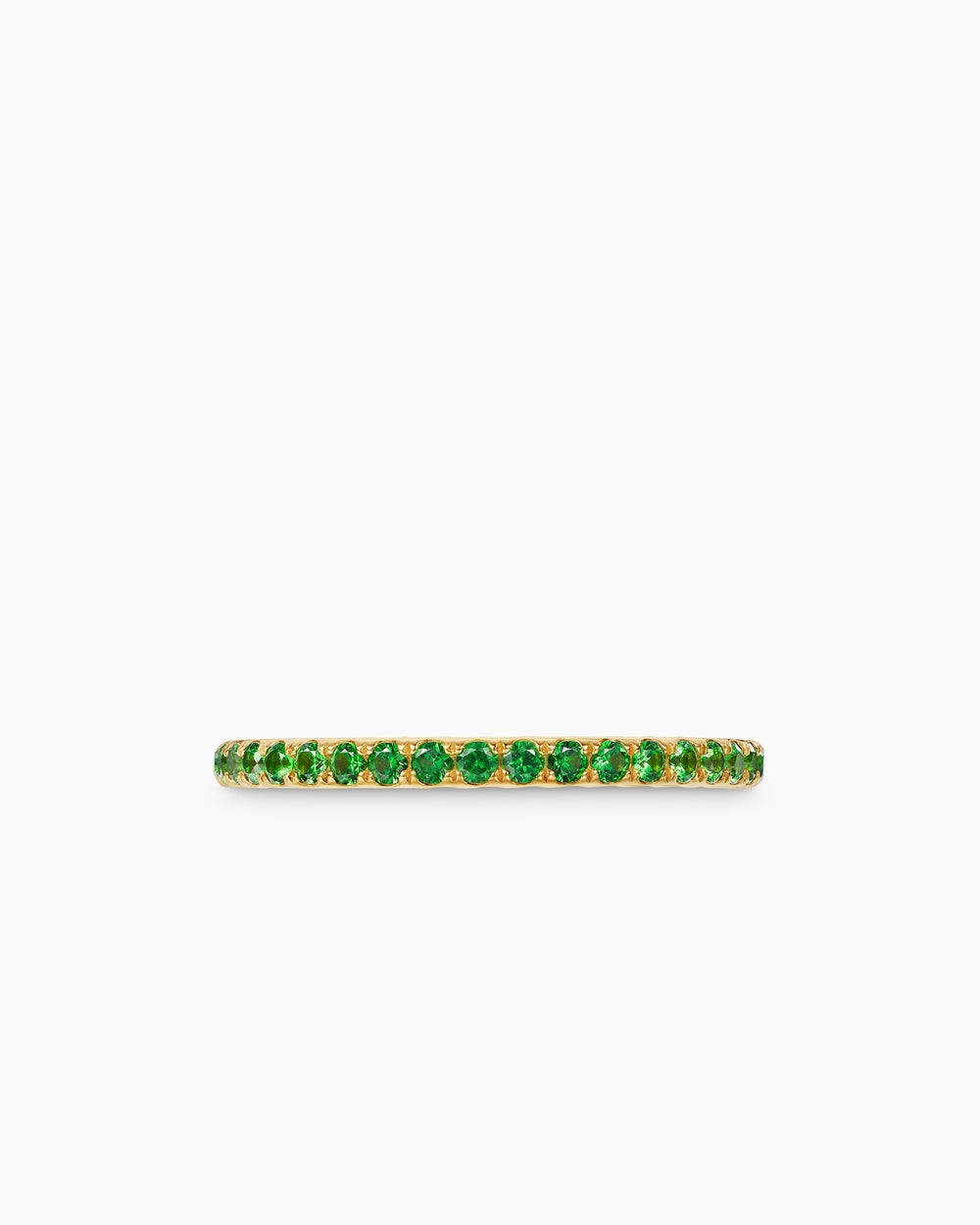 Womens DY Eden Band Ring in 18K Yellow Gold with Pavé, 1.85mm